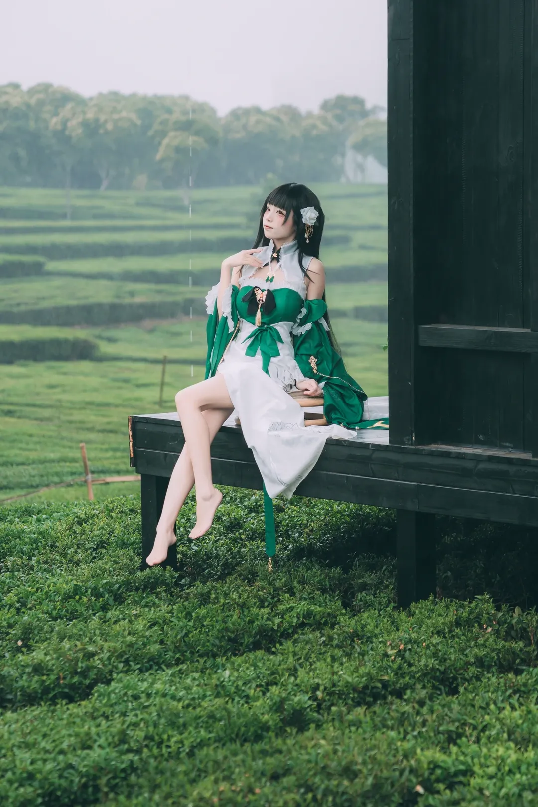 碧蓝航线, cosplay摄影, 逸仙cos, 烟雨江南, 茶山外拍
