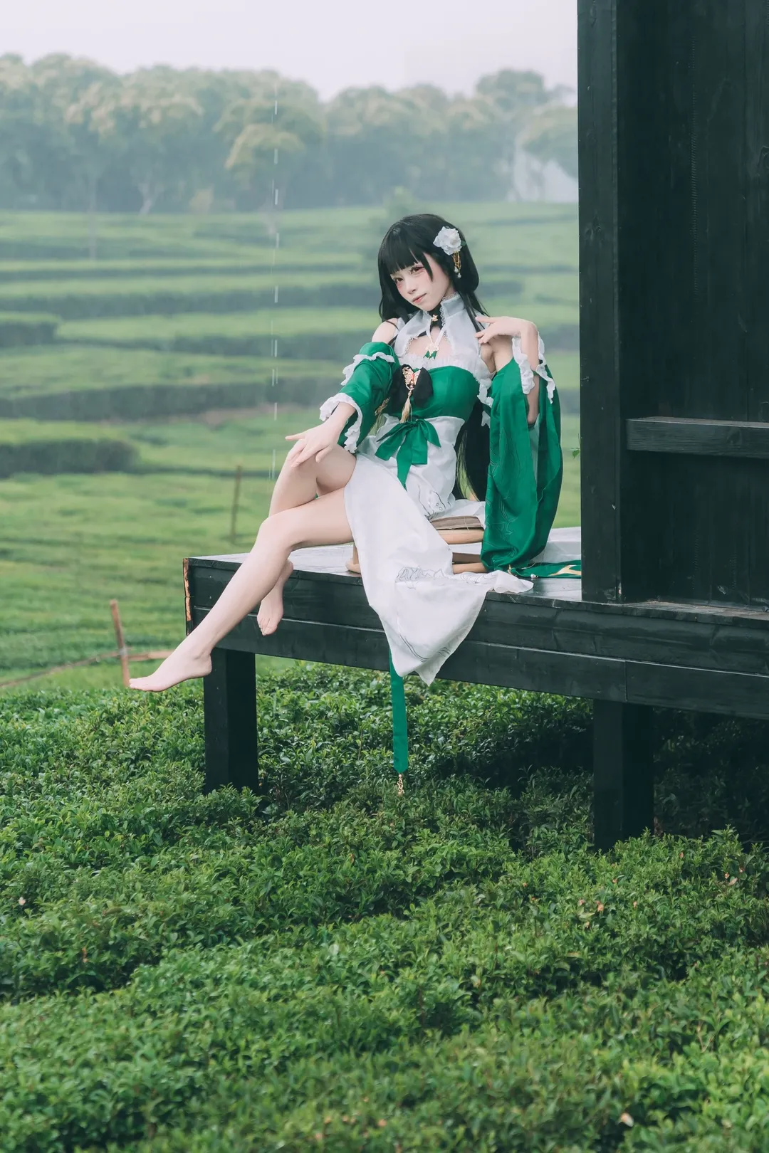碧蓝航线, cosplay摄影, 逸仙cos, 烟雨江南, 茶山外拍 - 第2张