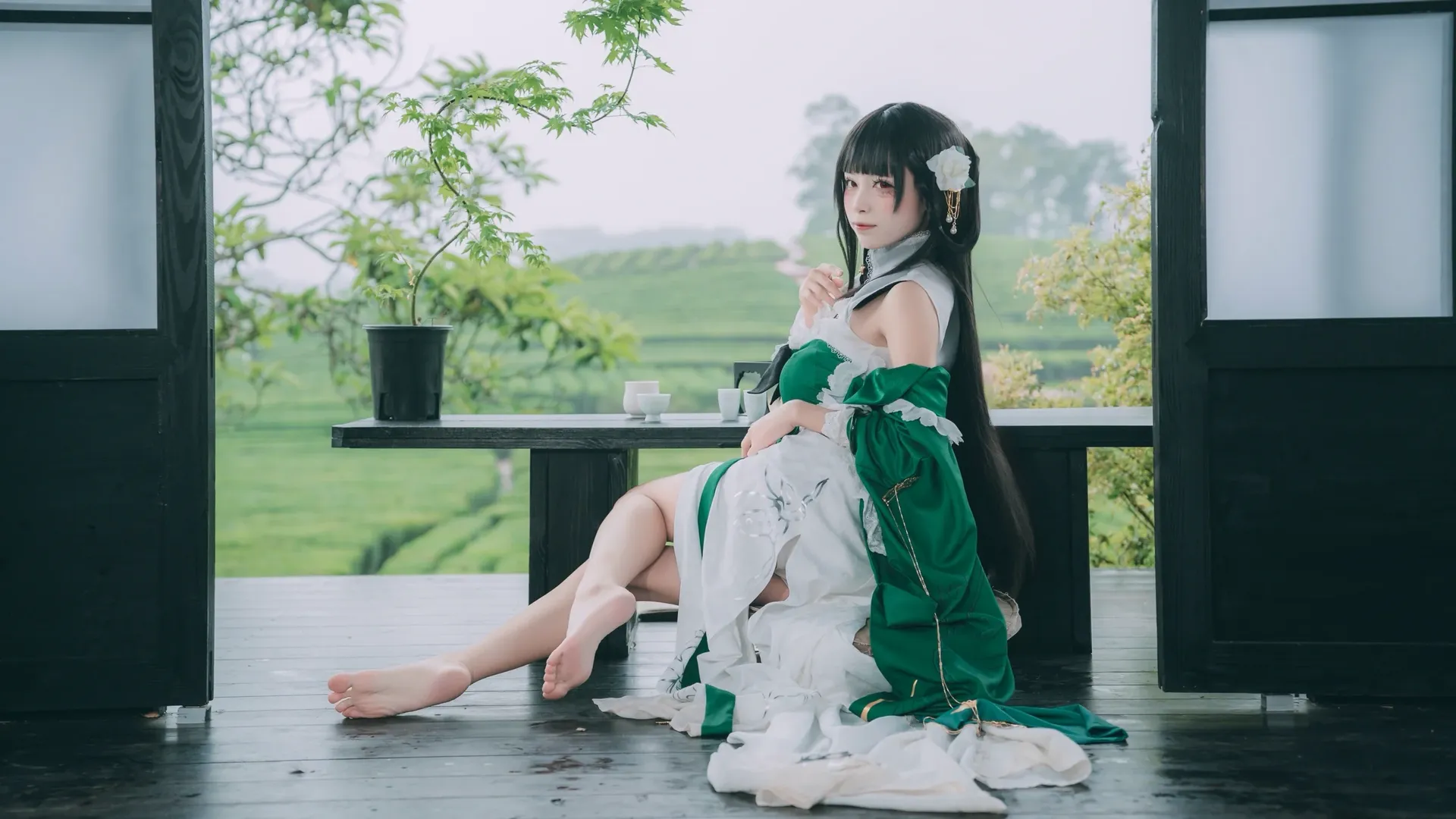 二次元摄影, 碧蓝航线, 国风cos, 逸仙cos, 茶园外景