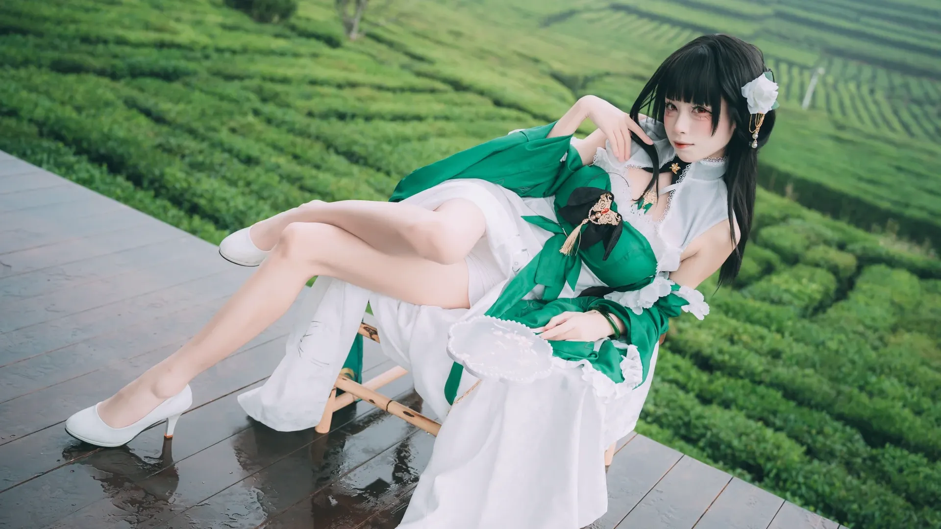 二次元摄影, 碧蓝航线, 国风cos, 逸仙cos, 茶园外景 - 第4张