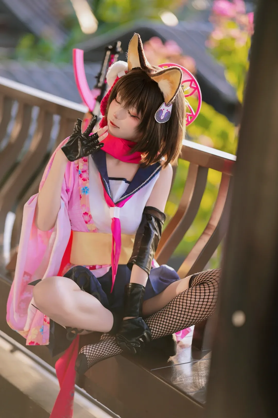 碧蓝档案, 兽耳少女, 和风cosplay, 蔚蓝档案cos, 泉奈cos - 第2张