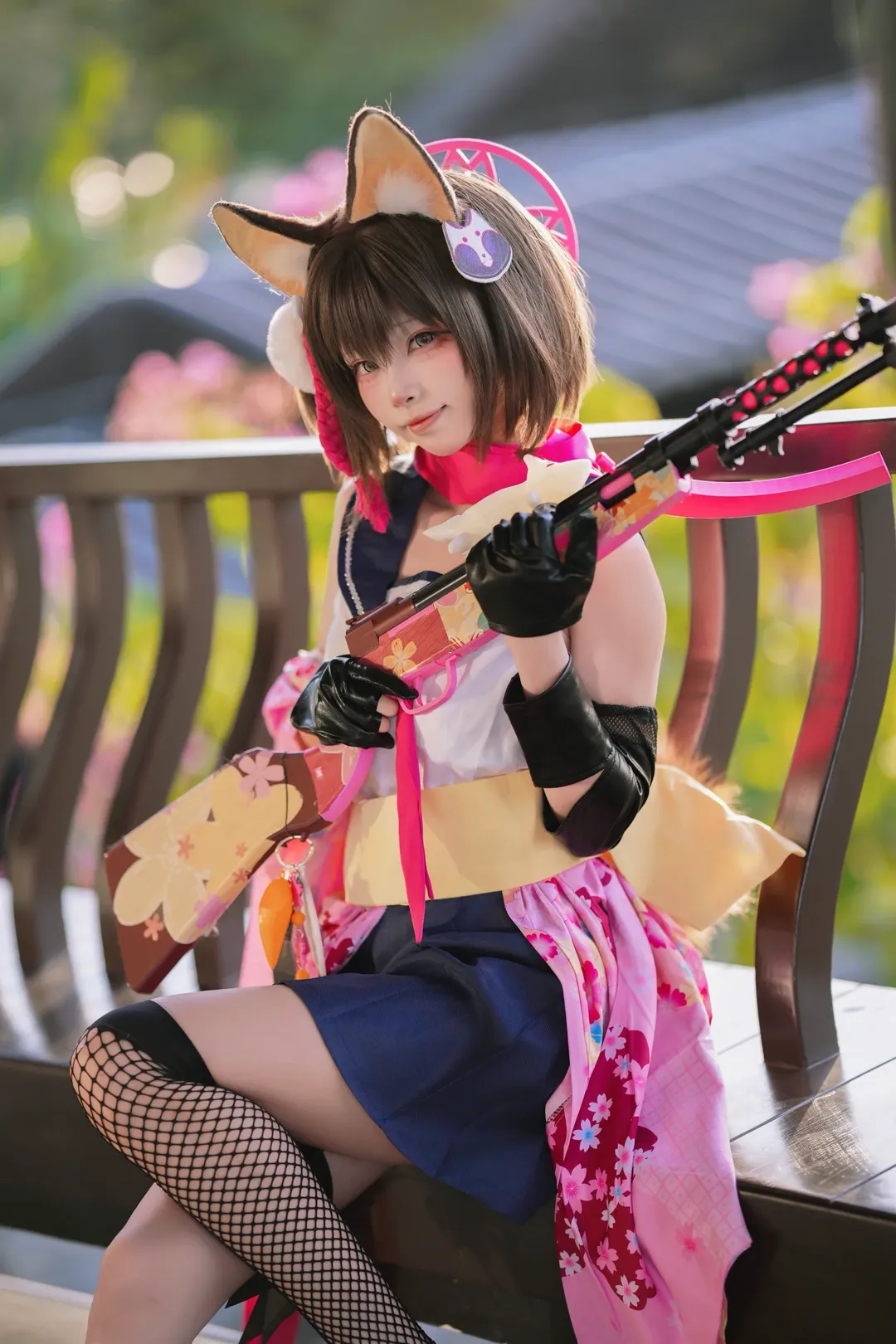 碧蓝档案, 兽耳少女, 和风cosplay, 蔚蓝档案cos, 泉奈cos