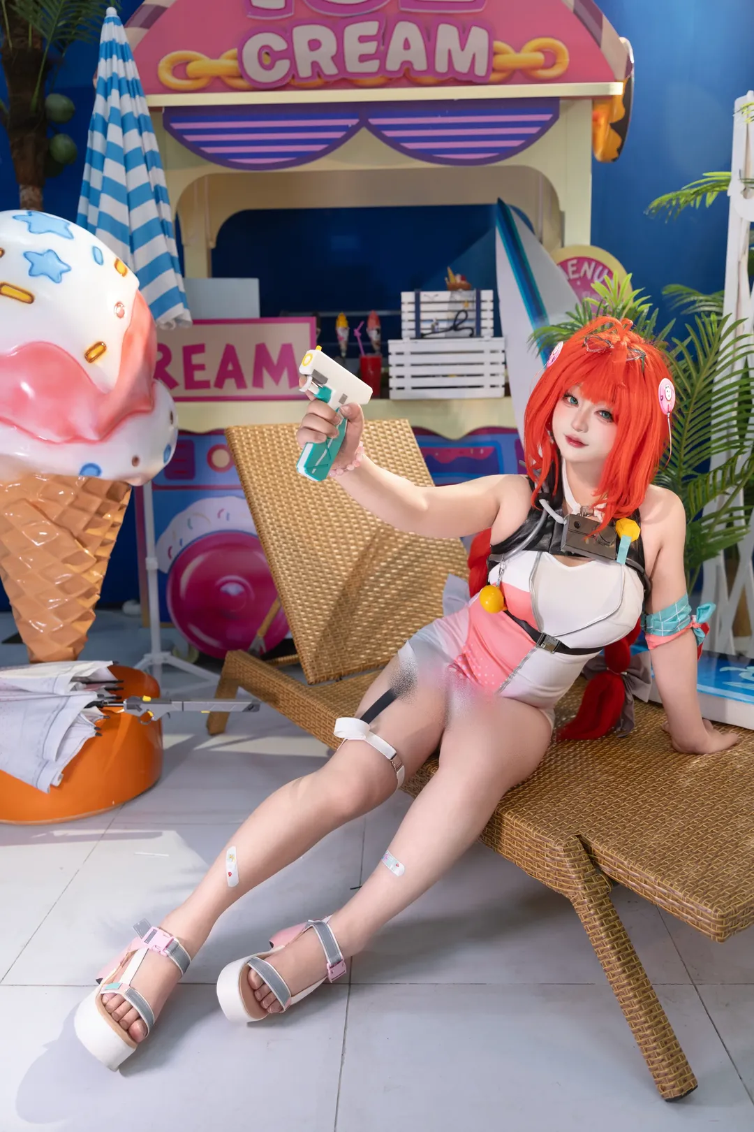 绝区零, 二次元摄影, 泳装cosplay, 浮波柚叶cos, 夏日cos