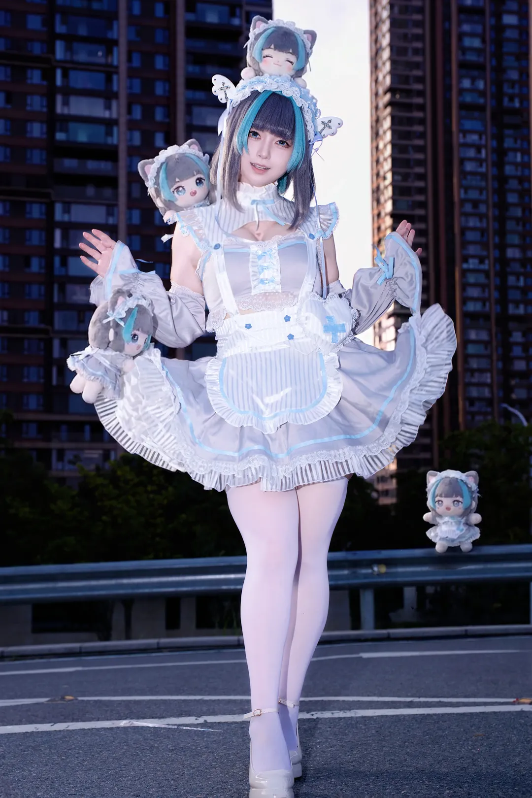 cosplay, 柴郡cos, 碧蓝航线, 女仆装, 肉腿