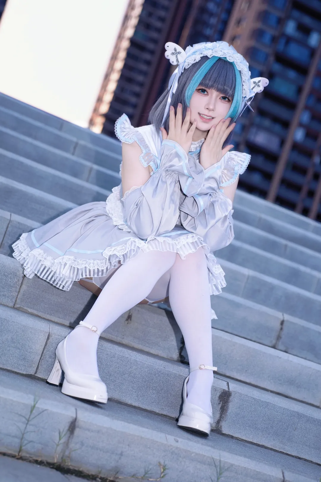 cosplay, 柴郡cos, 碧蓝航线, 女仆装, 肉腿 - 第4张