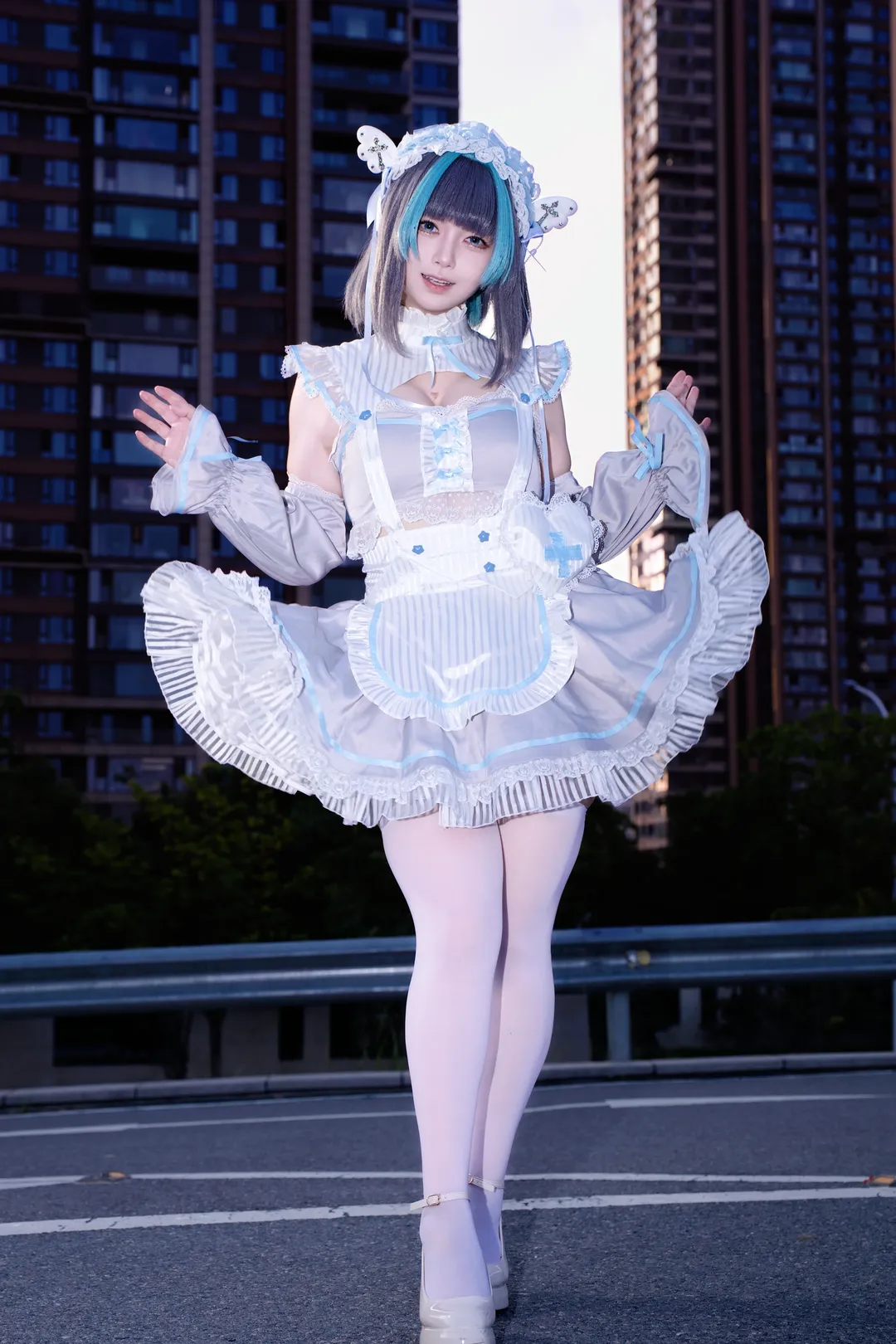 cosplay, 柴郡cos, 碧蓝航线, 女仆装, 肉腿 - 第5张