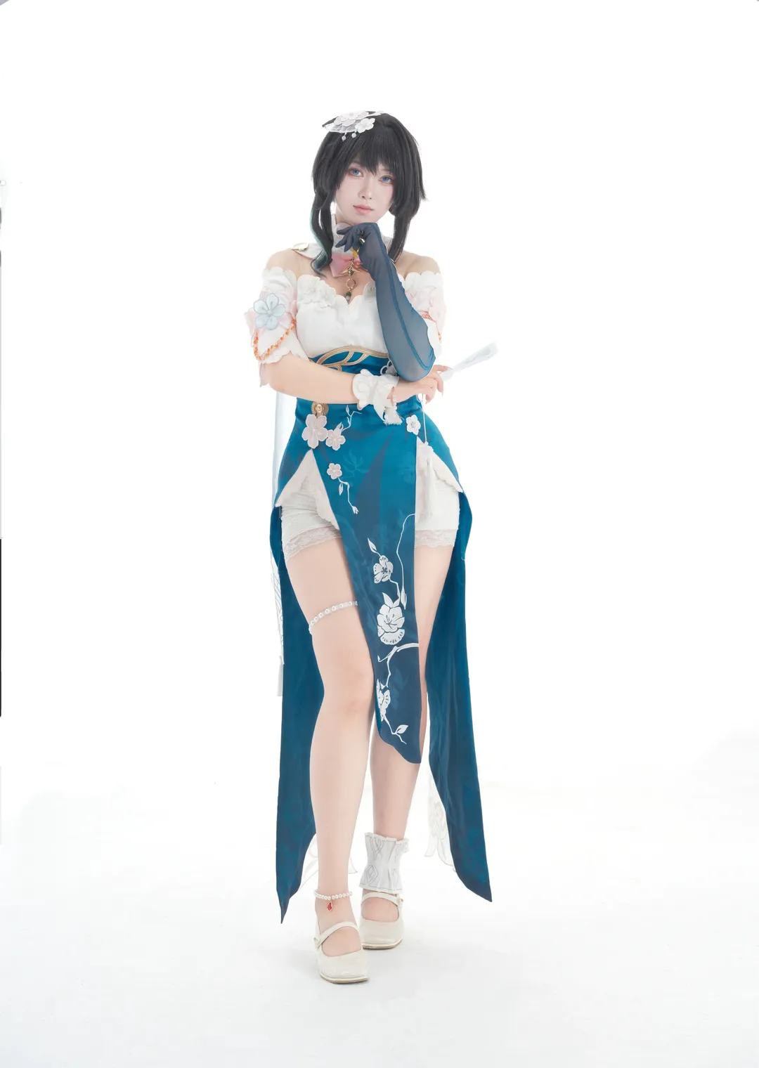 崩壊：スターレイル, ルアン・メェイ コスプレ, コスプレ撮影, 白ホリ撮影, 扇子小道具 - 1枚目