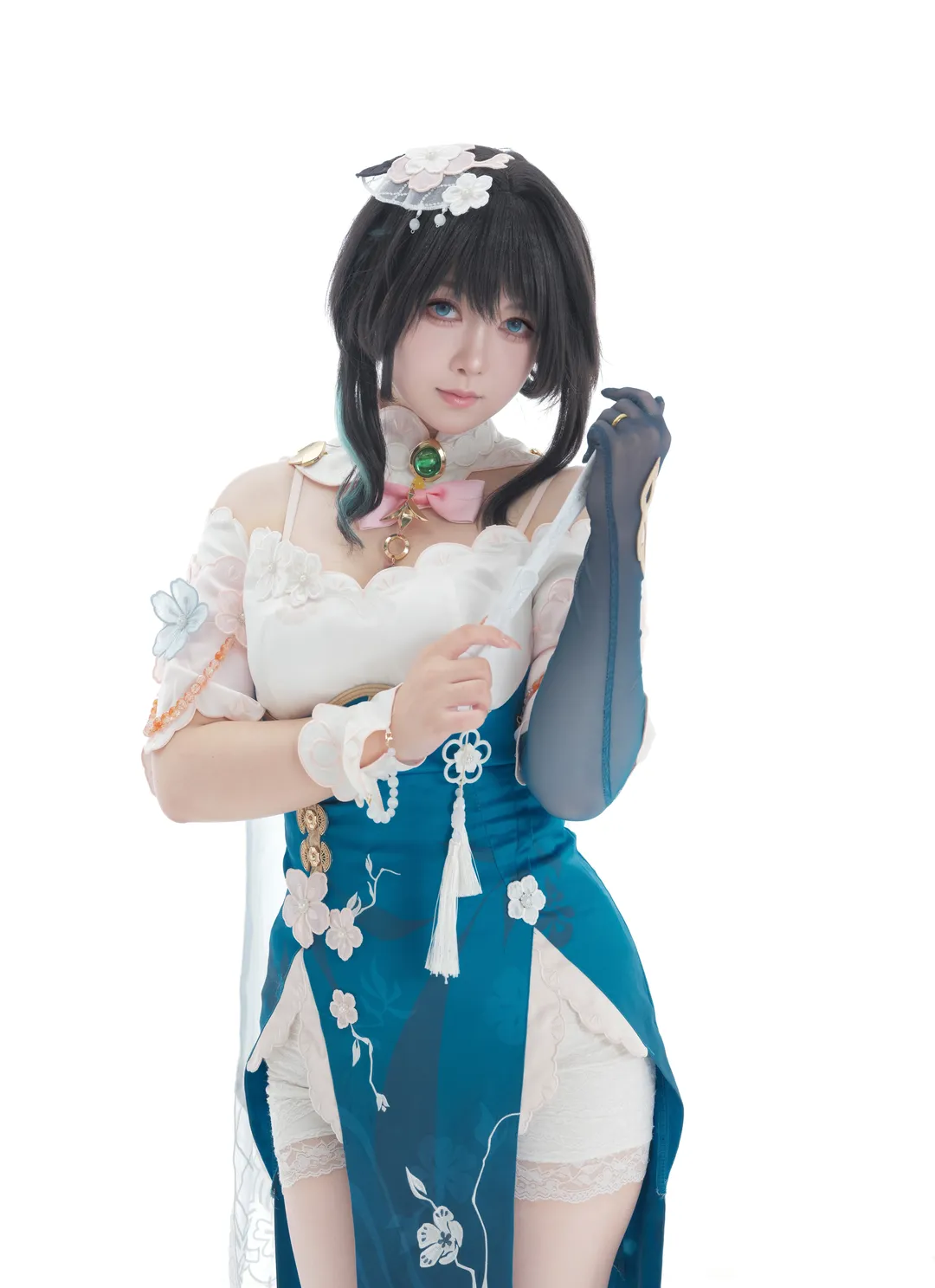 崩壊：スターレイル, ルアン・メェイ コスプレ, コスプレ撮影, 白ホリ撮影, 扇子小道具 - 4枚目