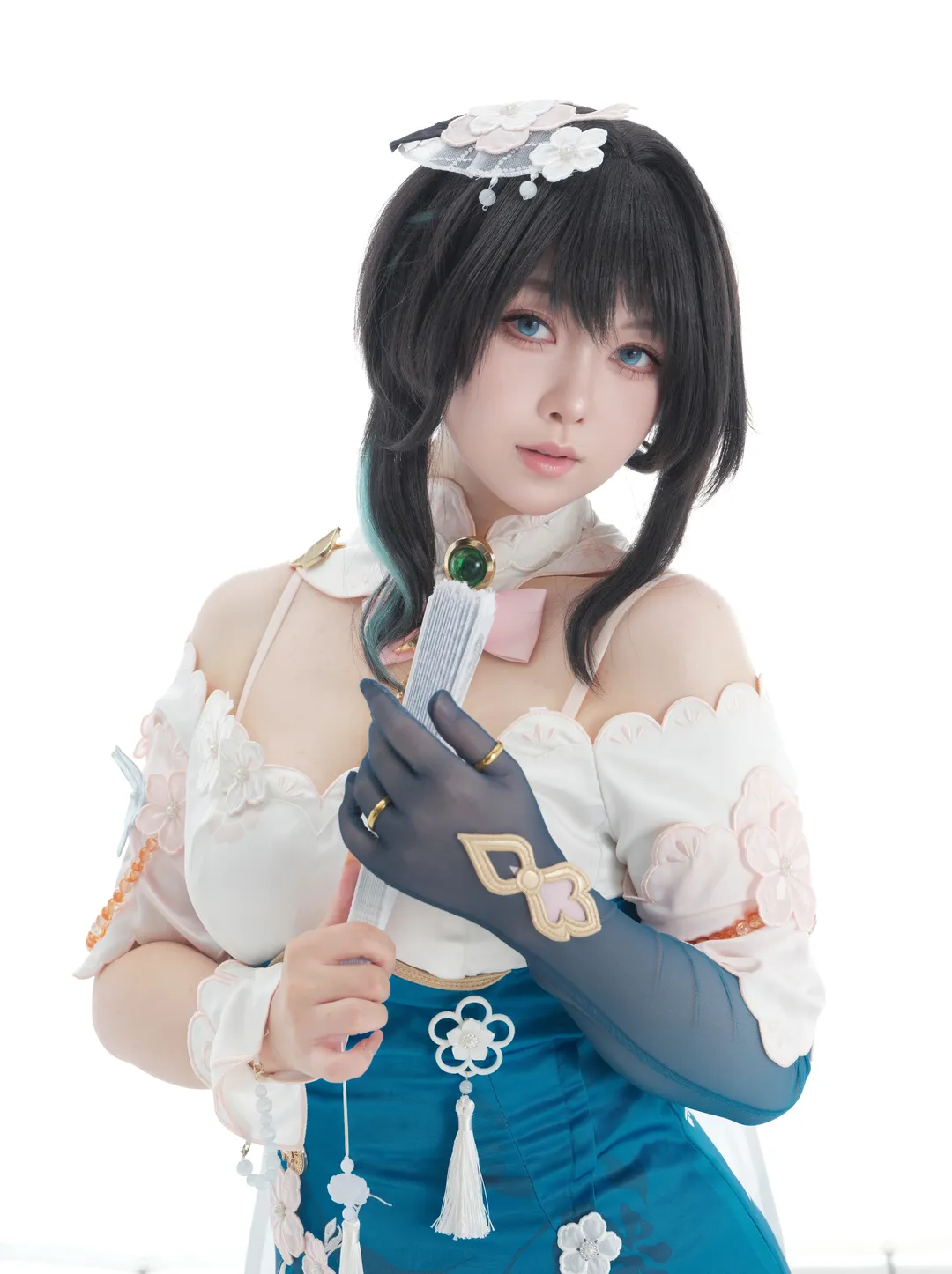 崩壊：スターレイル, ルアン・メェイ コスプレ, コスプレ撮影, 白ホリ撮影, 扇子小道具 - 8枚目