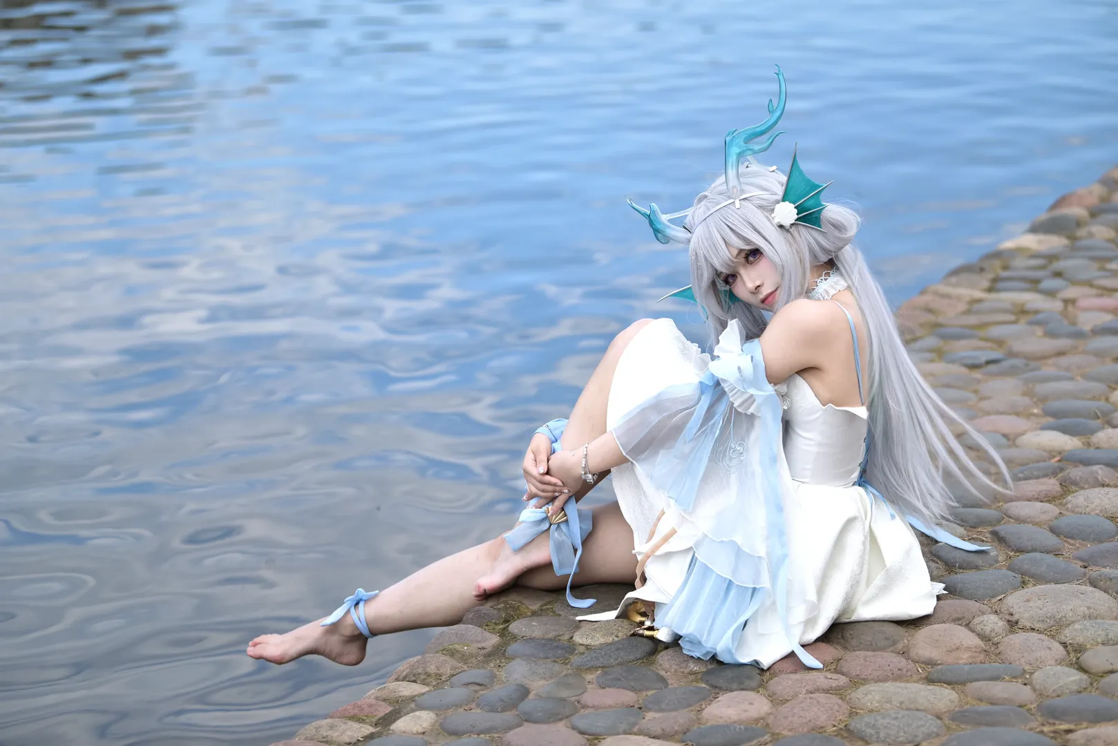 王者荣耀, 西施cos, cosplay写真, 归之若水, 国风皮肤 - 第2张