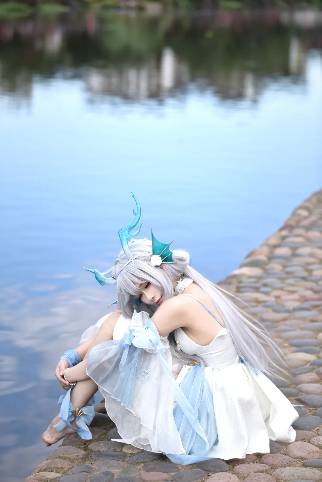 王者荣耀, 西施cos, cosplay写真, 归之若水, 国风皮肤 - 第4张