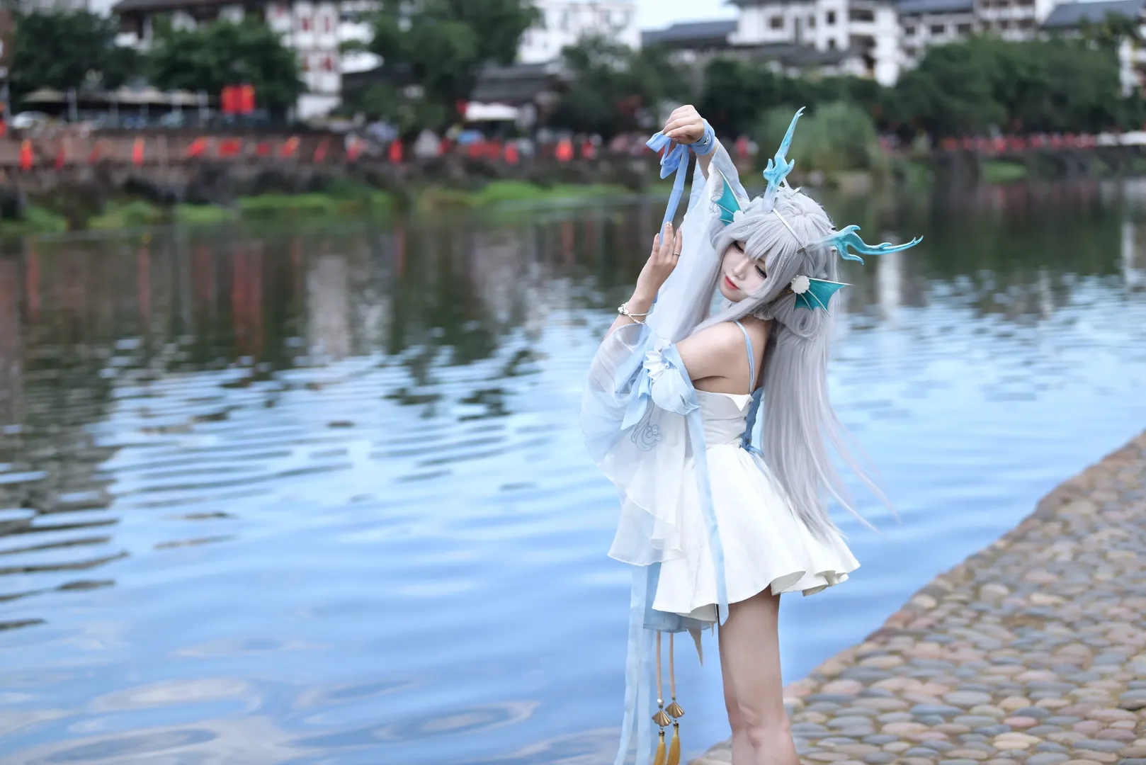 王者荣耀, 西施cos, cosplay写真, 归之若水, 国风皮肤 - 第8张