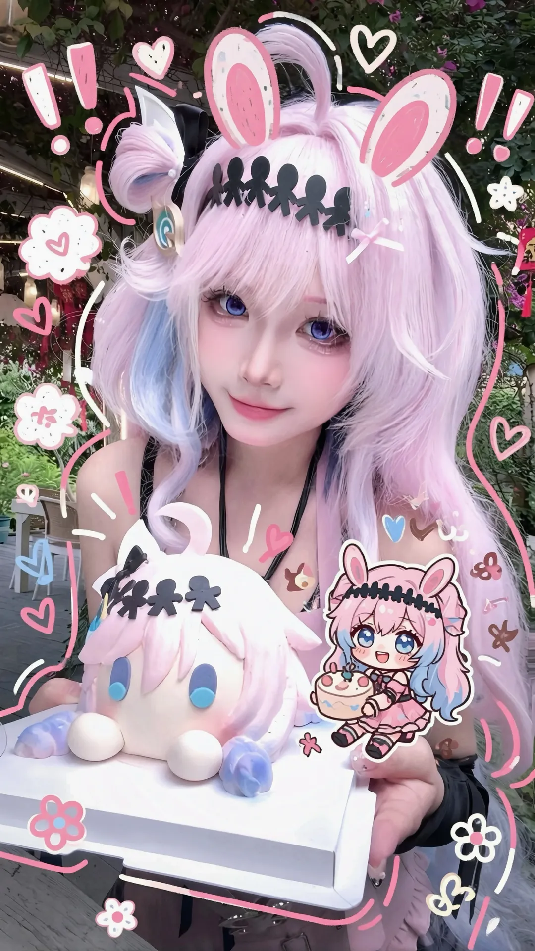 鸣潮, 达妮娅cos, cosplay, 萌妹, 生日蛋糕