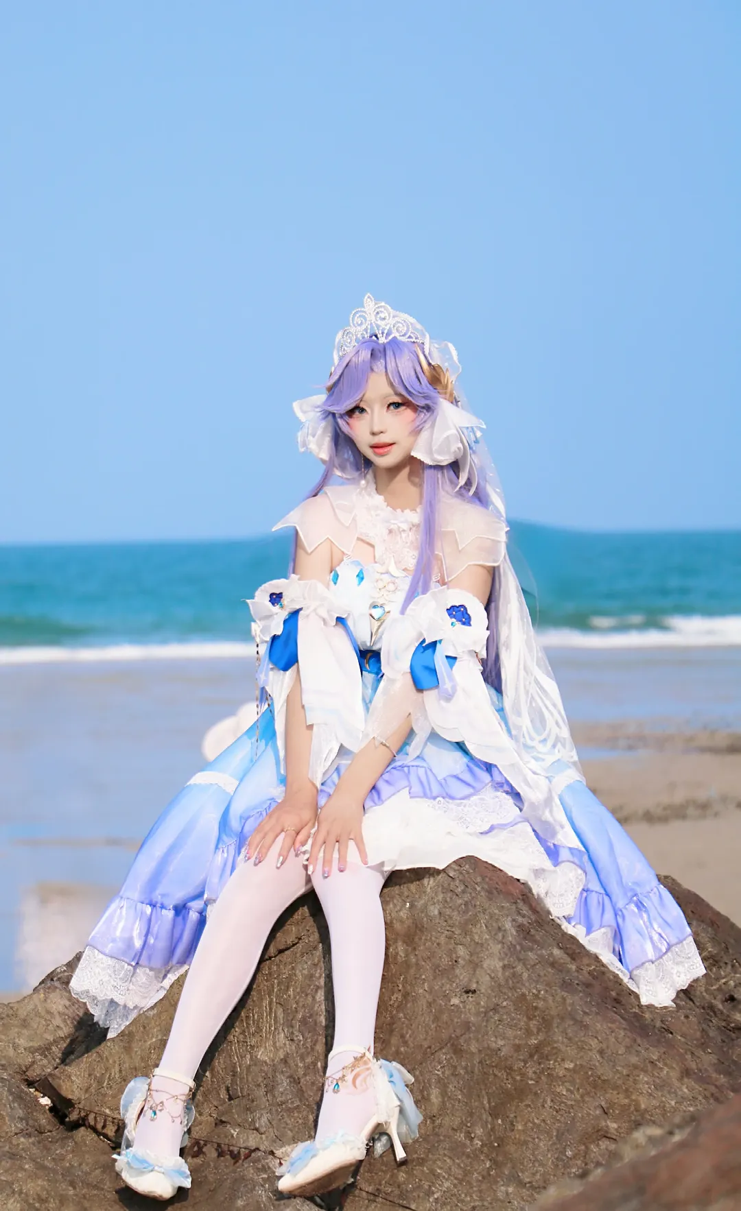 cosplay, 王者荣耀, 大乔cos, 大乔花嫁, 海边外拍 - 第10张
