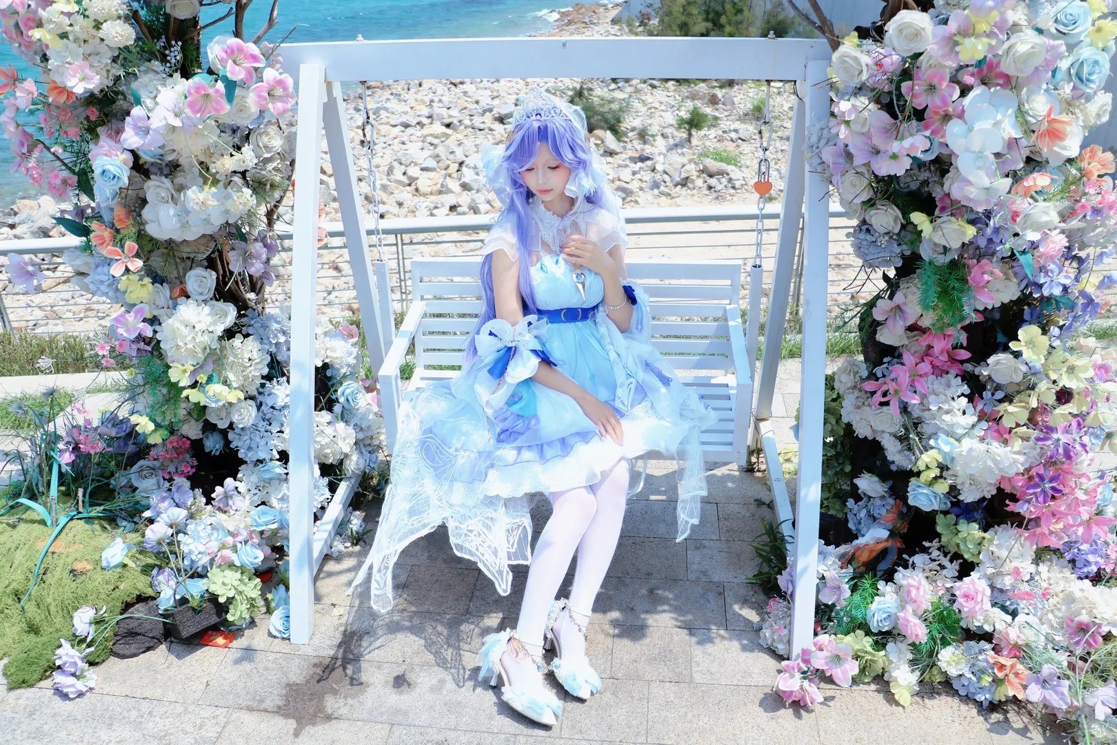 cosplay, 王者荣耀, 大乔cos, 大乔花嫁, 海边外拍 - 第11张
