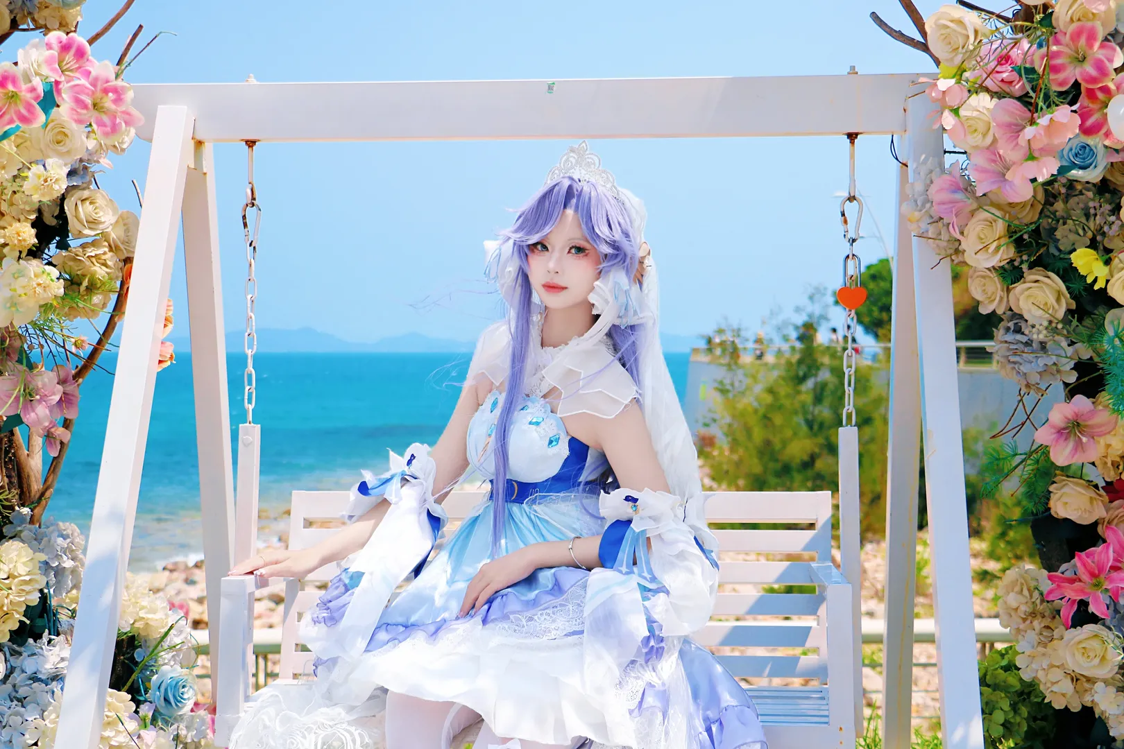 cosplay, 王者荣耀, 大乔cos, 大乔花嫁, 海边外拍 - 第12张