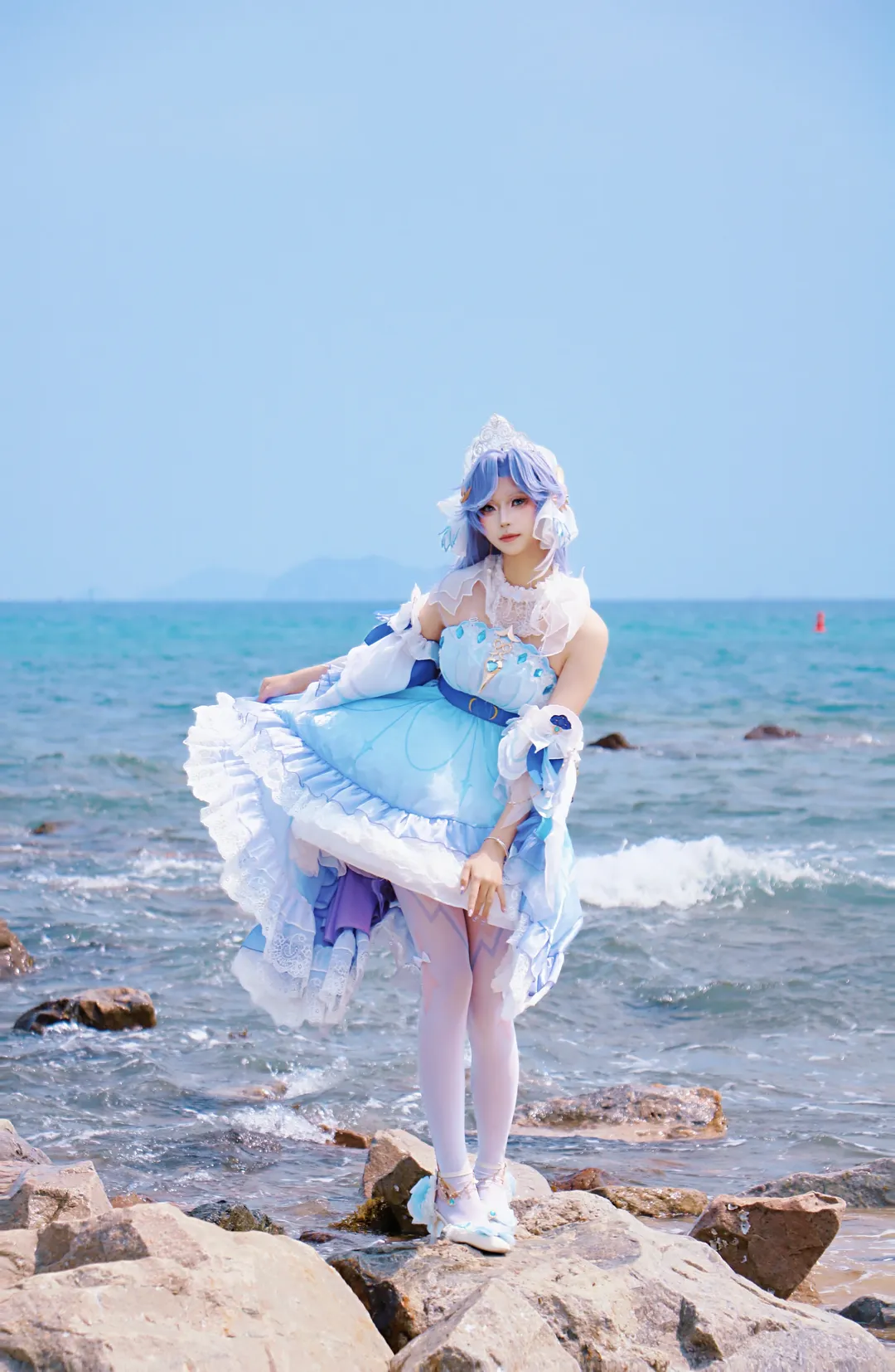 cosplay, 王者荣耀, 大乔cos, 大乔花嫁, 海边外拍 - 第14张
