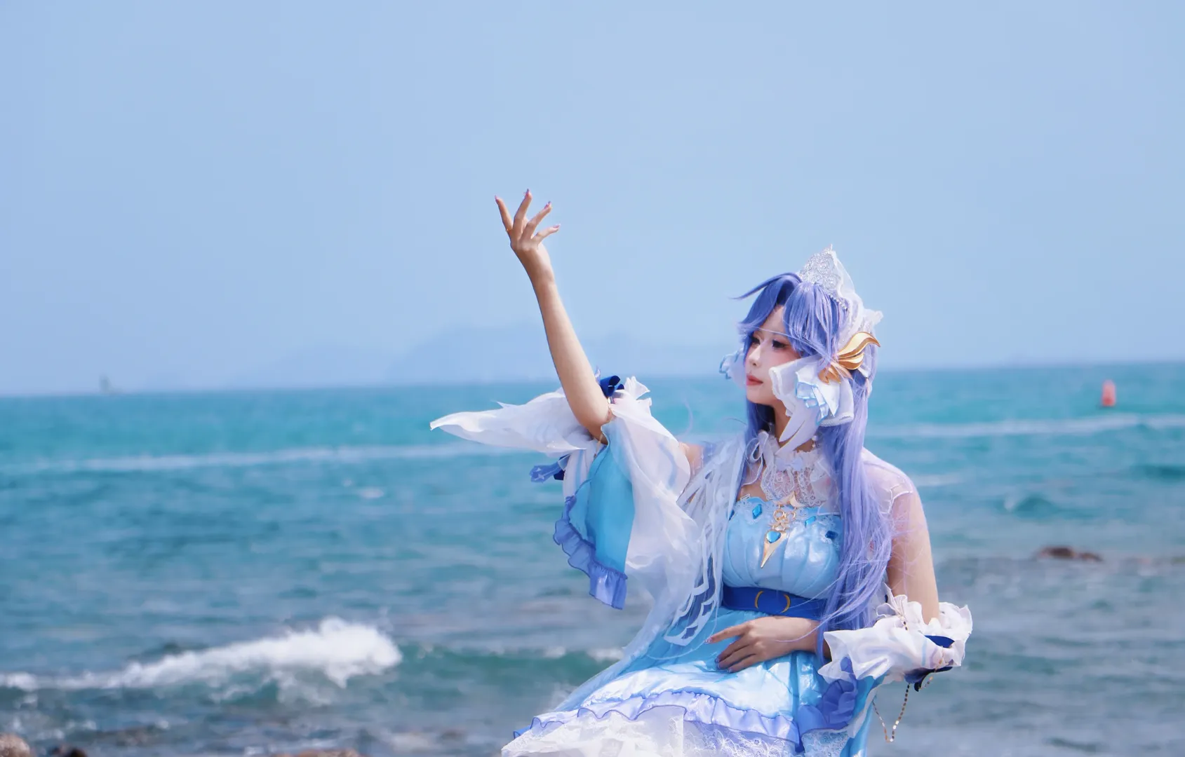 cosplay, 王者荣耀, 大乔cos, 大乔花嫁, 海边外拍 - 第5张