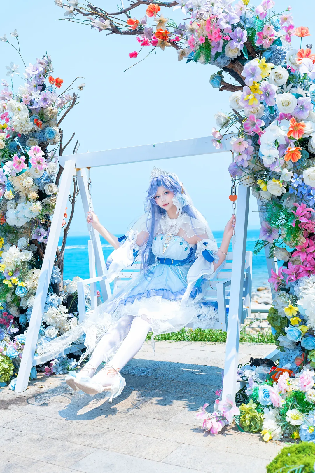 cosplay, 王者荣耀, 大乔cos, 花嫁, 海边外拍 - 第1张