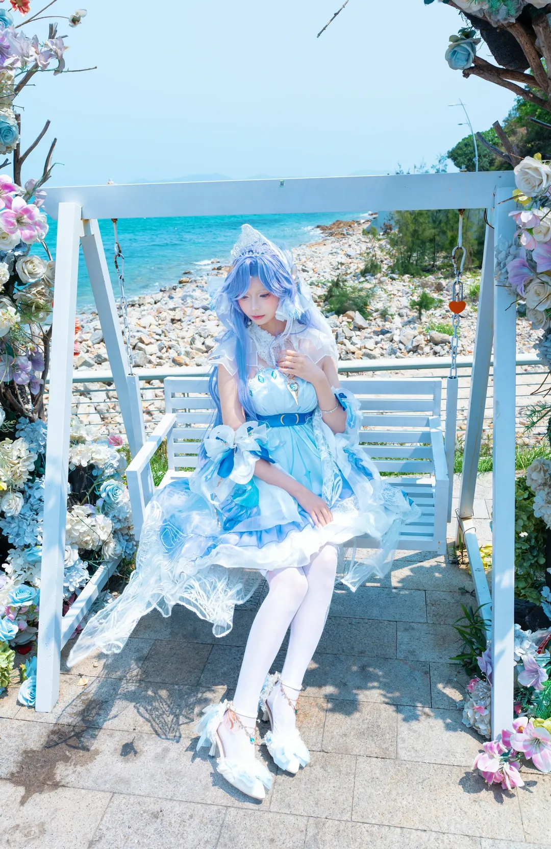 cosplay, 王者荣耀, 大乔cos, 花嫁, 海边外拍 - 第2张