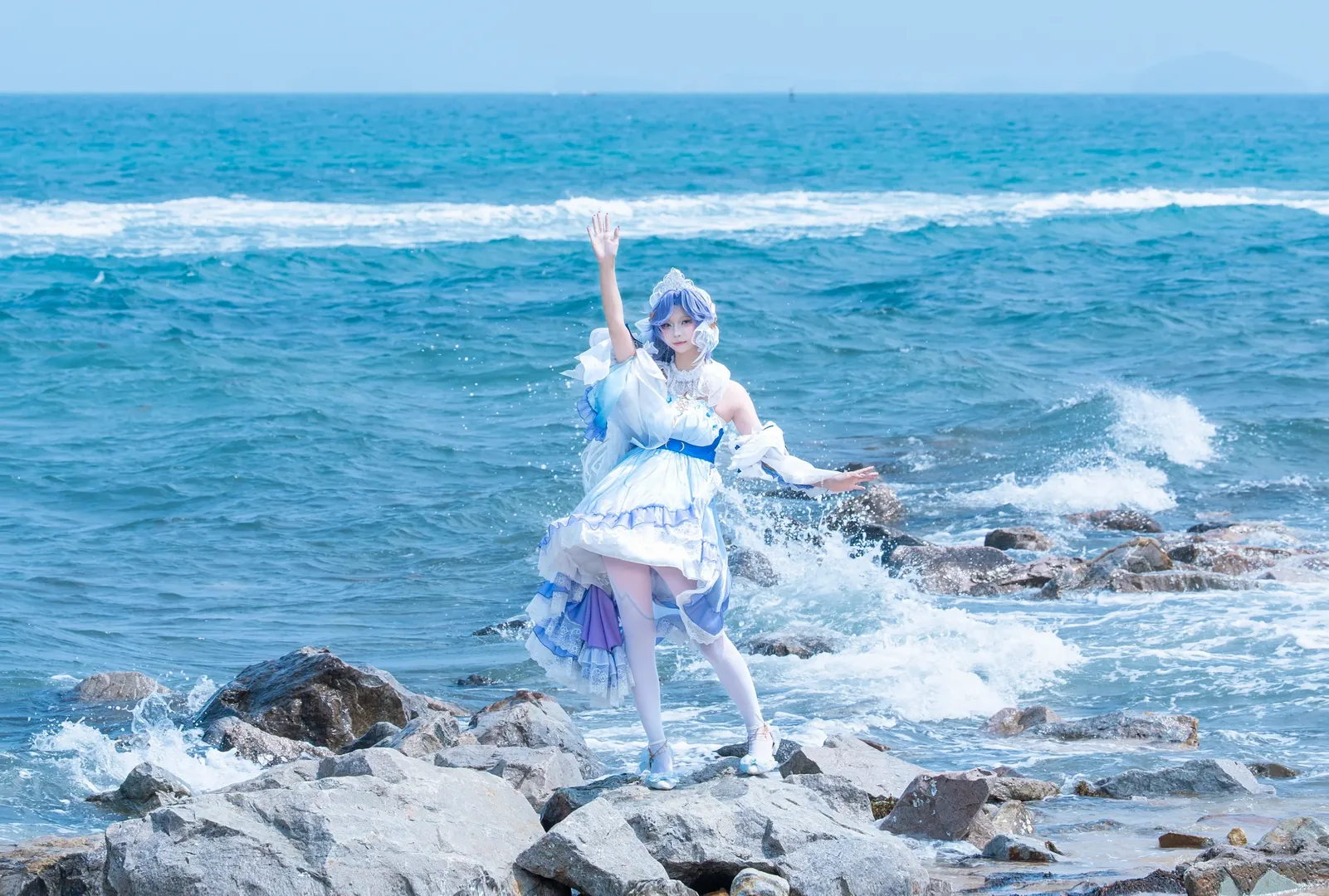 cosplay, 王者荣耀, 大乔cos, 花嫁, 海边外拍 - 第6张