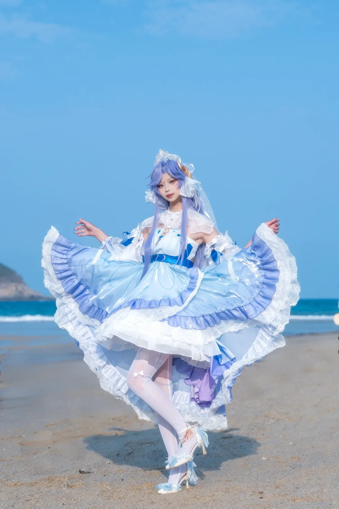 cosplay, 王者荣耀, 大乔cos, 花嫁, 海边外拍 - 第7张