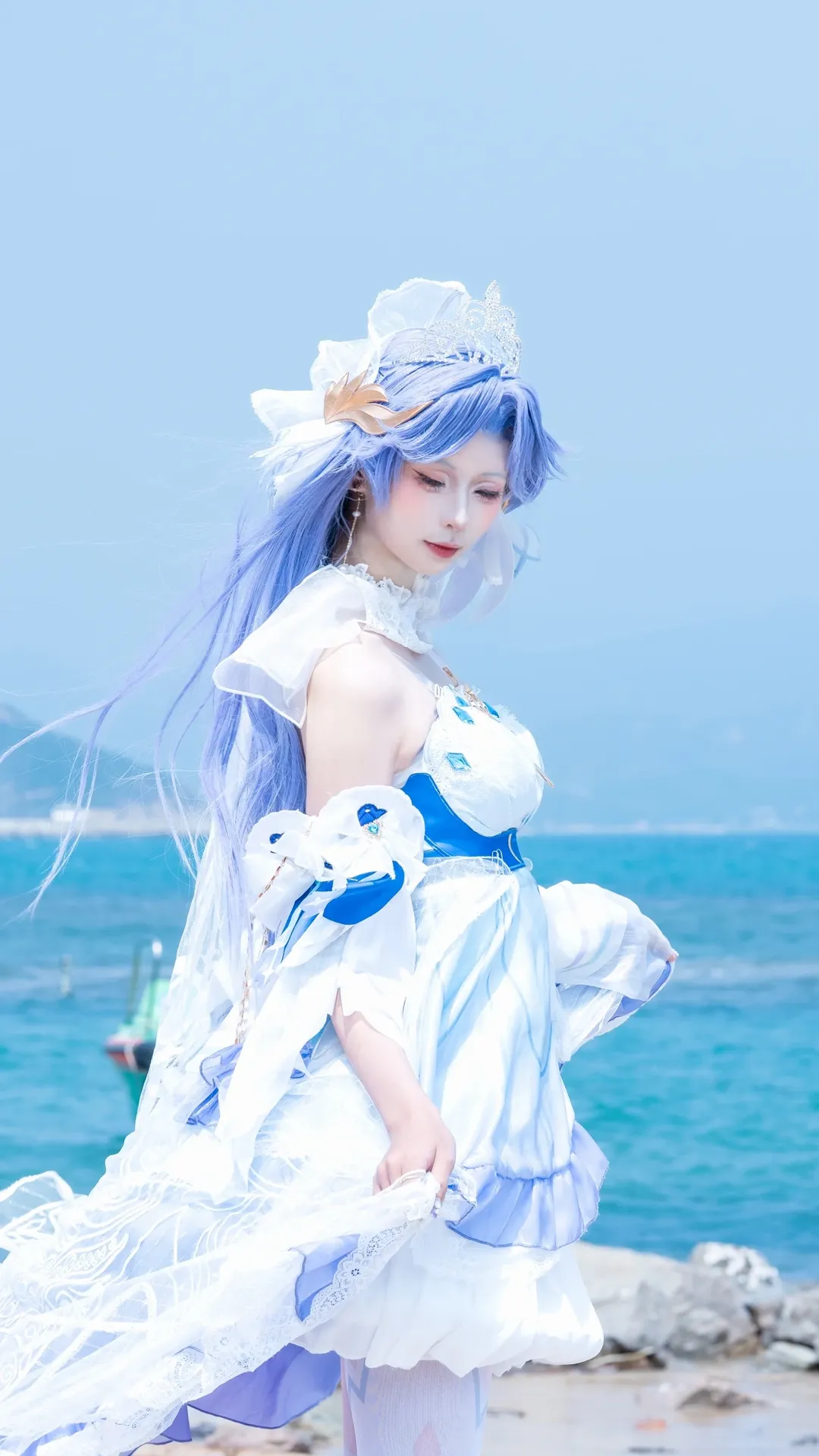 cosplay, 王者荣耀, 大乔cos, 花嫁, 海边外拍 - 第9张