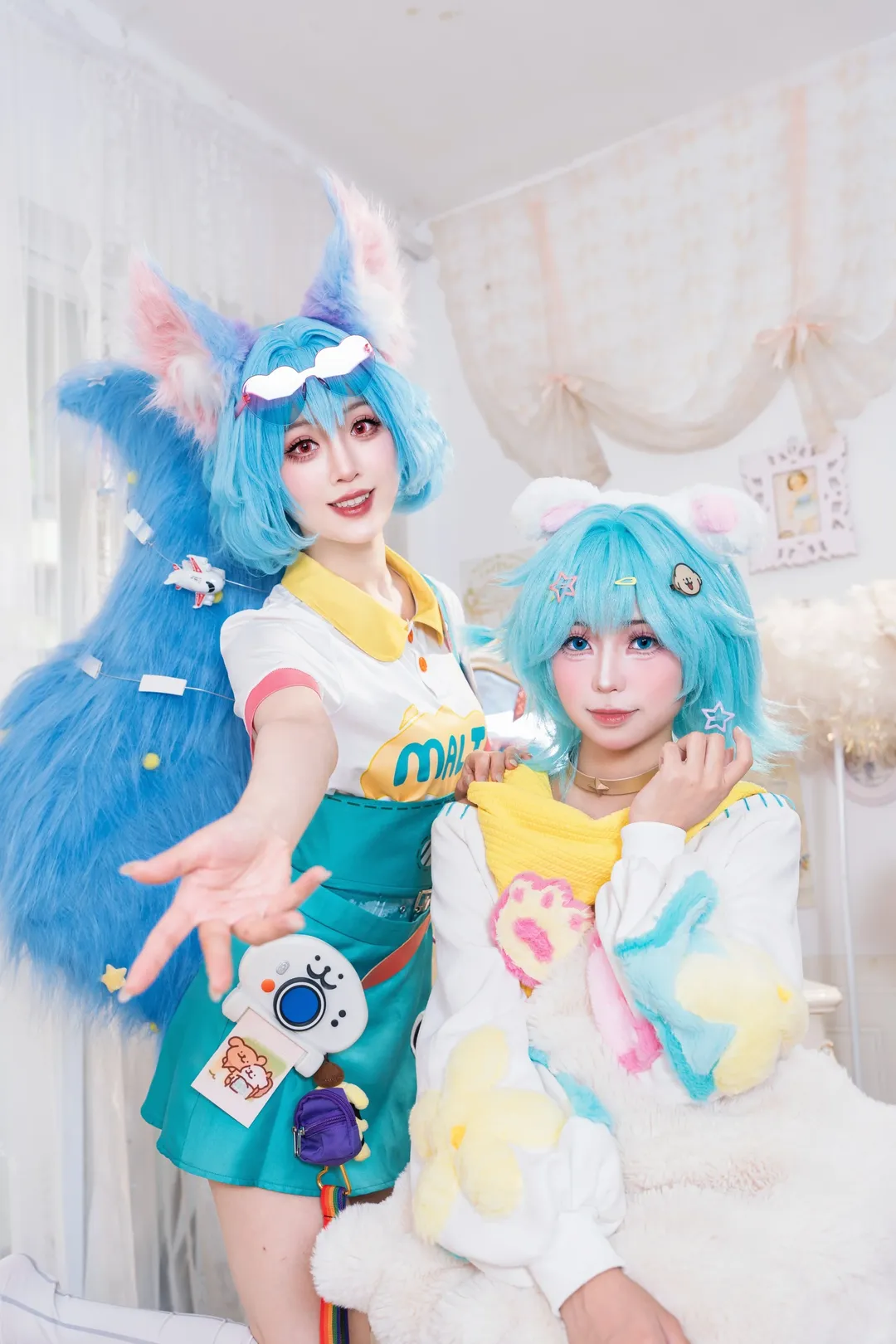 双人cos, 王者荣耀, 小乔cos, cosplay正片, 线条小狗联动