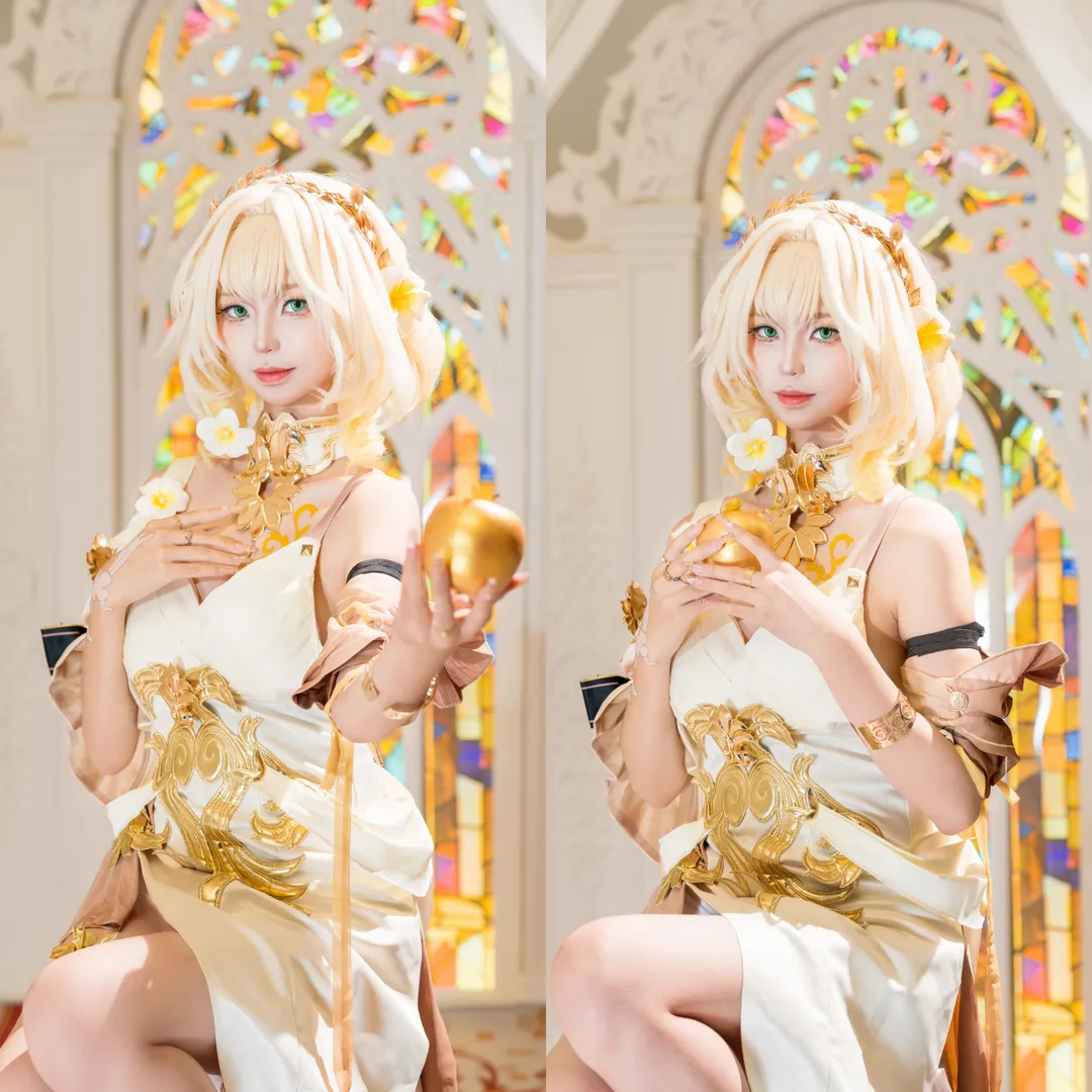 二次元摄影, 崩坏星穹铁道, cosplay正片, 黄金裔, 阿格莱亚cos - 第3张