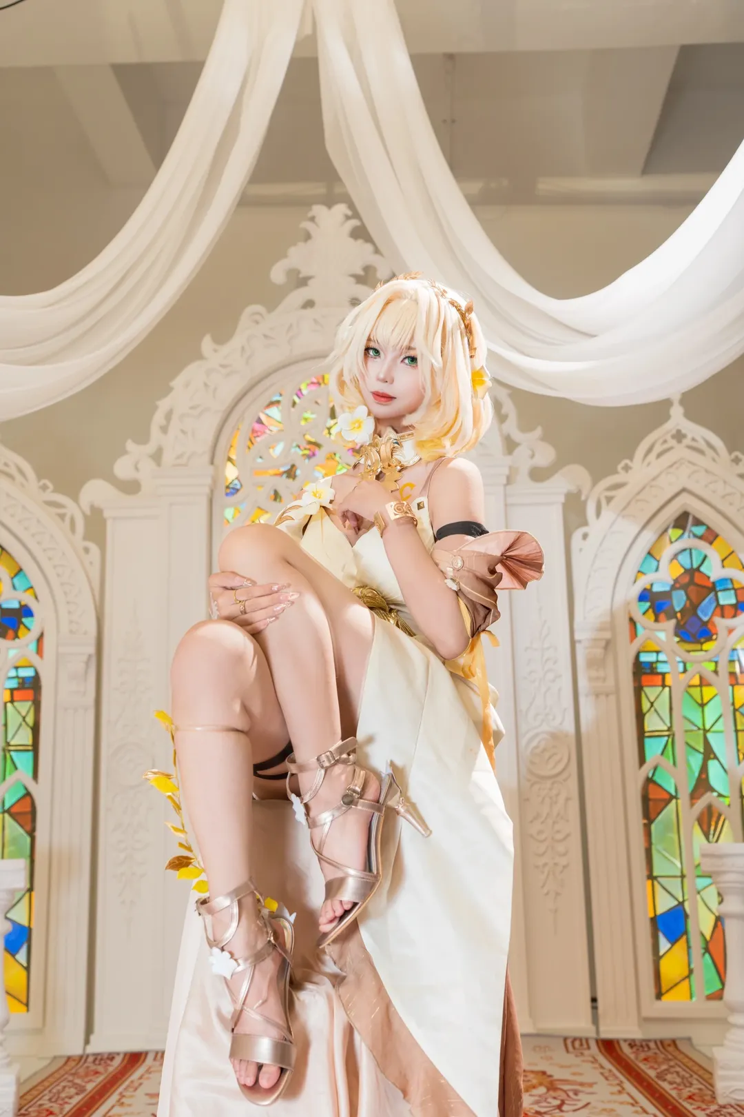 二次元摄影, 崩坏星穹铁道, cosplay正片, 黄金裔, 阿格莱亚cos - 第7张