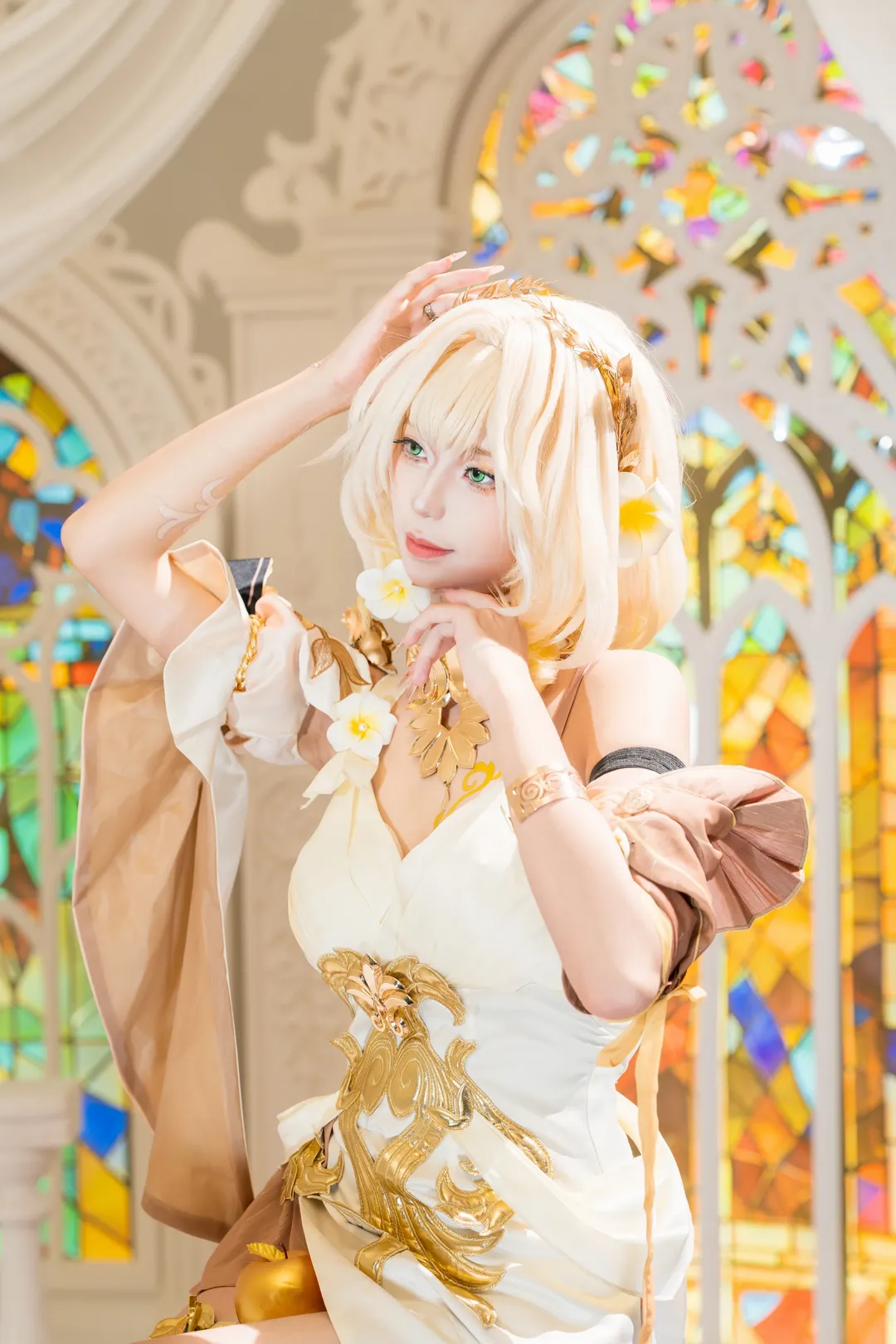 二次元摄影, 崩坏星穹铁道, cosplay正片, 黄金裔, 阿格莱亚cos - 第9张