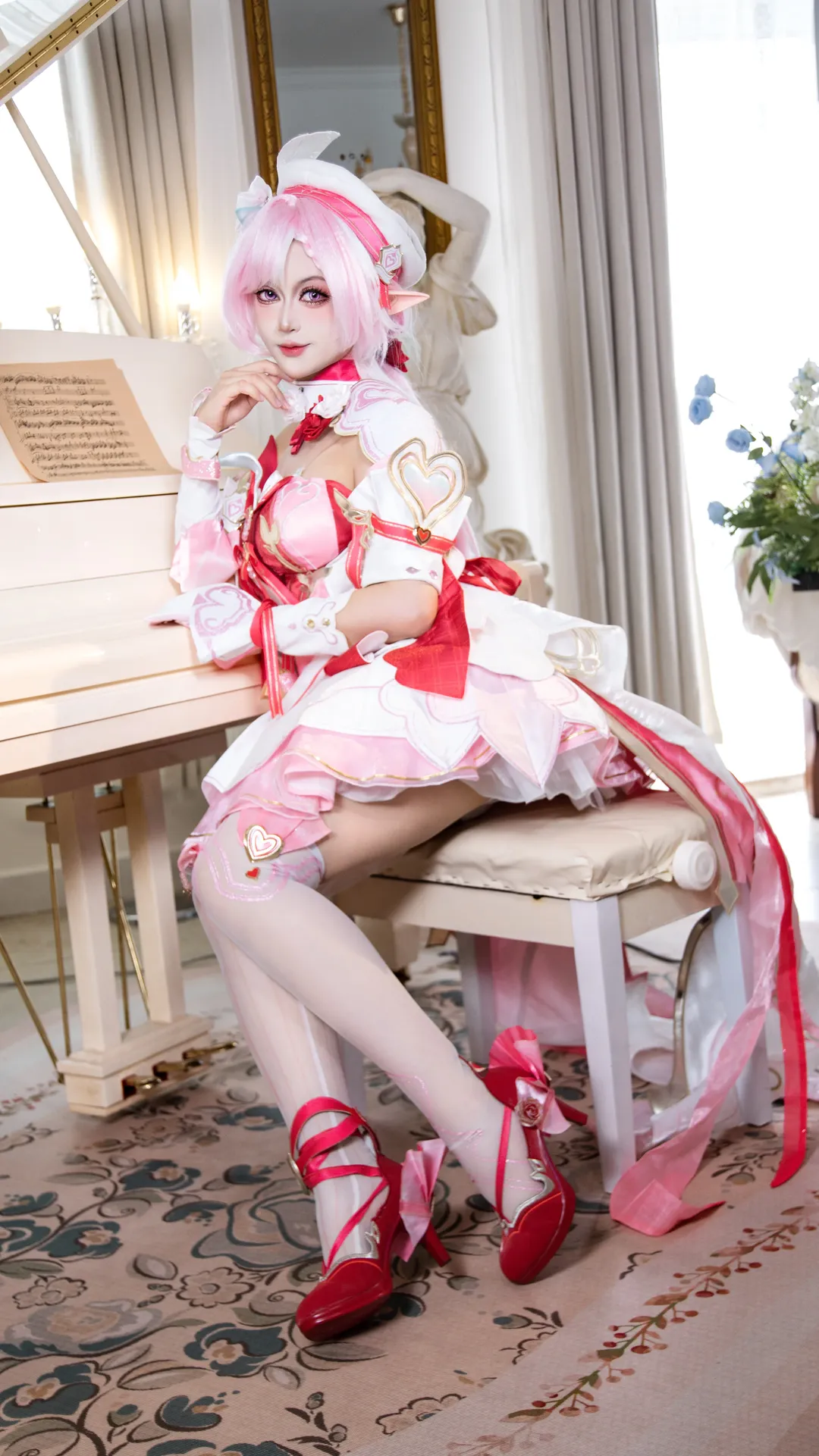 爱莉希雅cos, 崩坏3, 角色扮演, 二次元摄影, 粉色系cosplay - 第5张