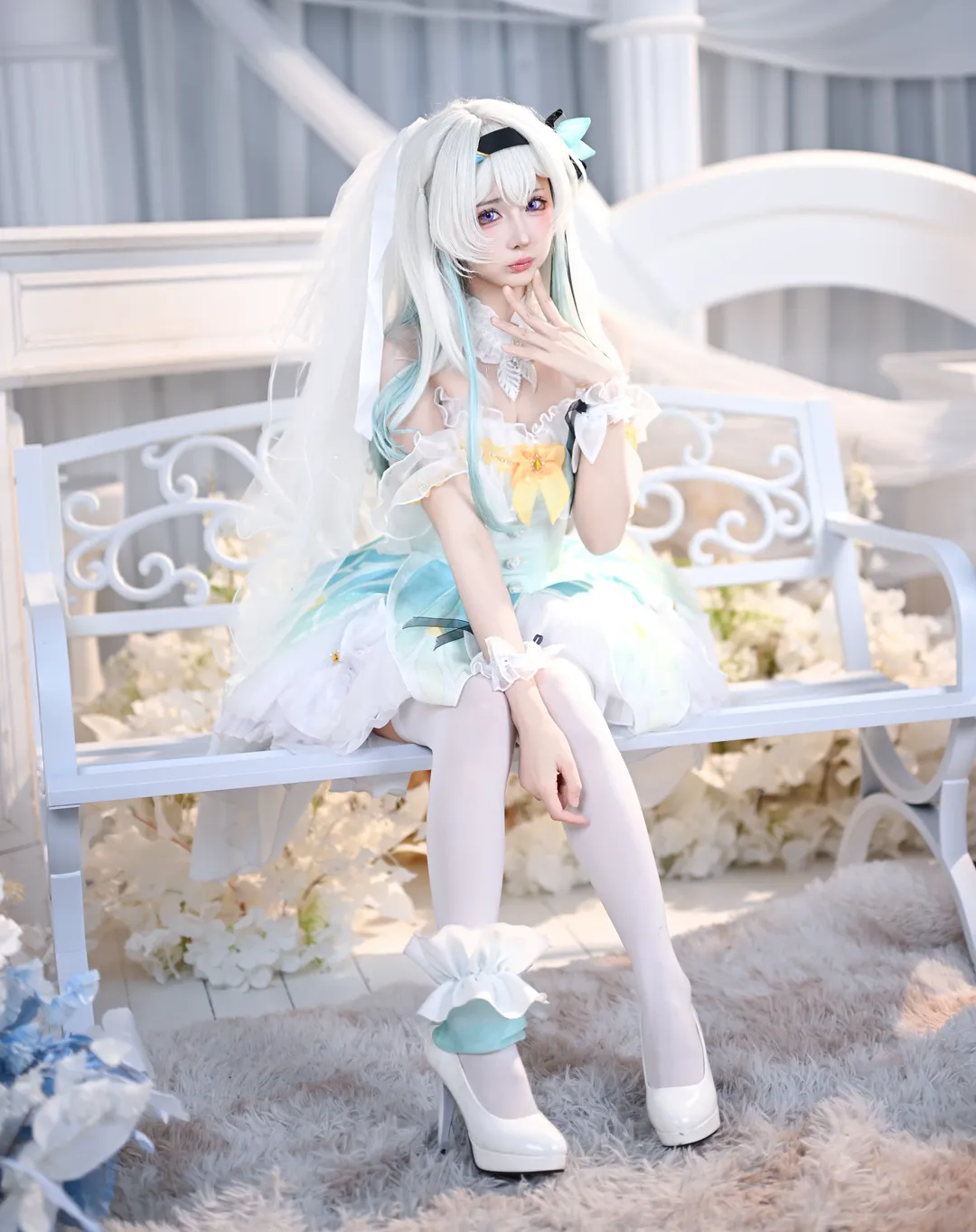 崩坏星穹铁道, 流萤cos, cosplay正片, 花嫁cosplay, 二次元婚纱 - 第5张