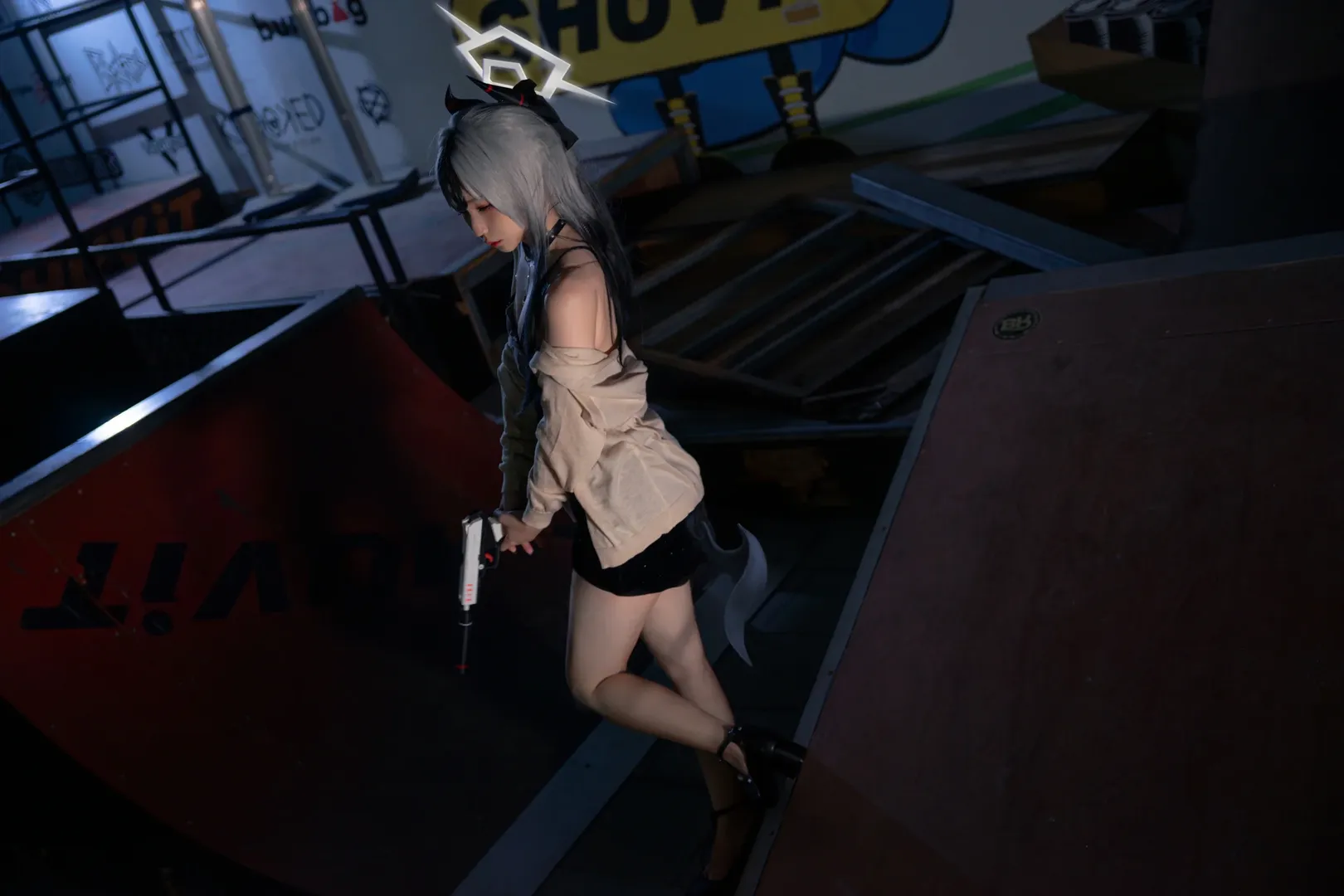 cosplay, 蔚蓝档案, 工业风, 礼服佳代子cos, 光影氛围 - 第2张