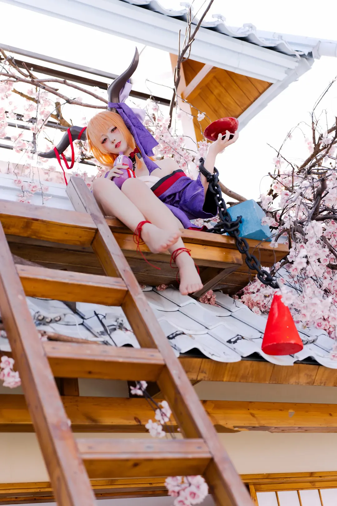 Touhou Project, Ibuki Suika cosplay, Touhou Hero of Ice Fairy, Cosplay daily life, Japanese-style photoshoot - Image 1