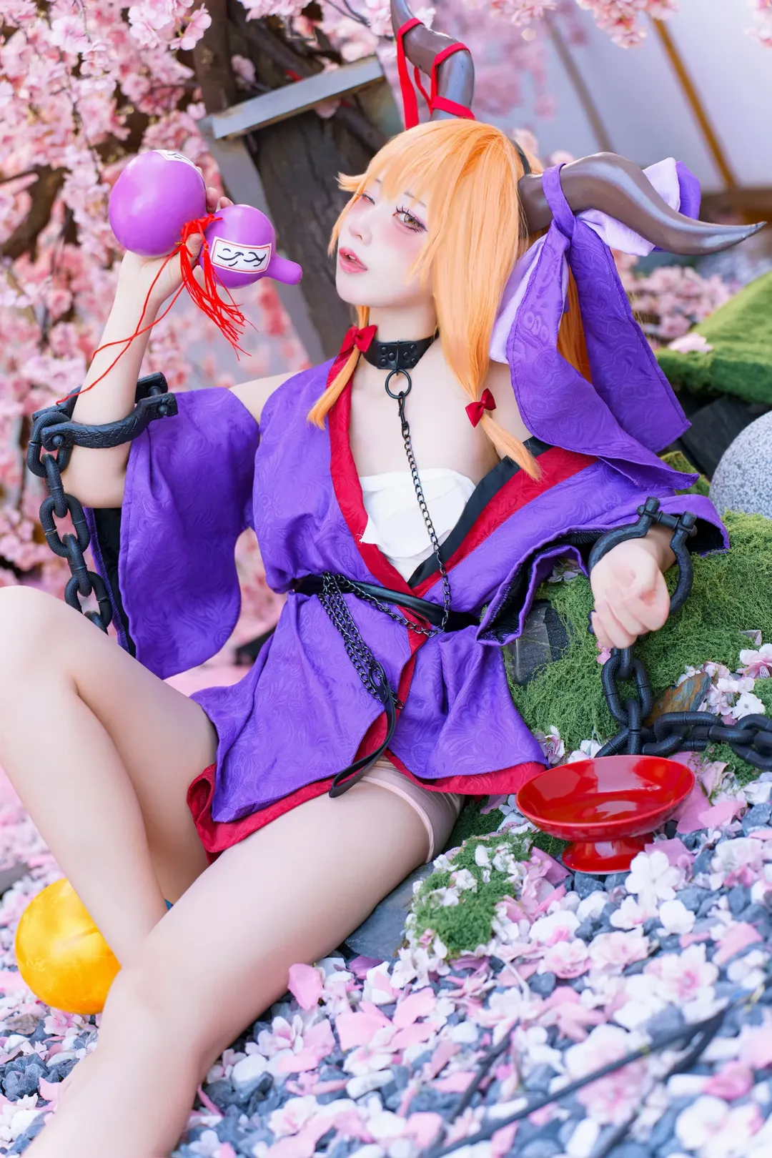 Touhou Project, Ibuki Suika cosplay, Touhou Hero of Ice Fairy, Cosplay daily life, Japanese-style photoshoot - Image 2