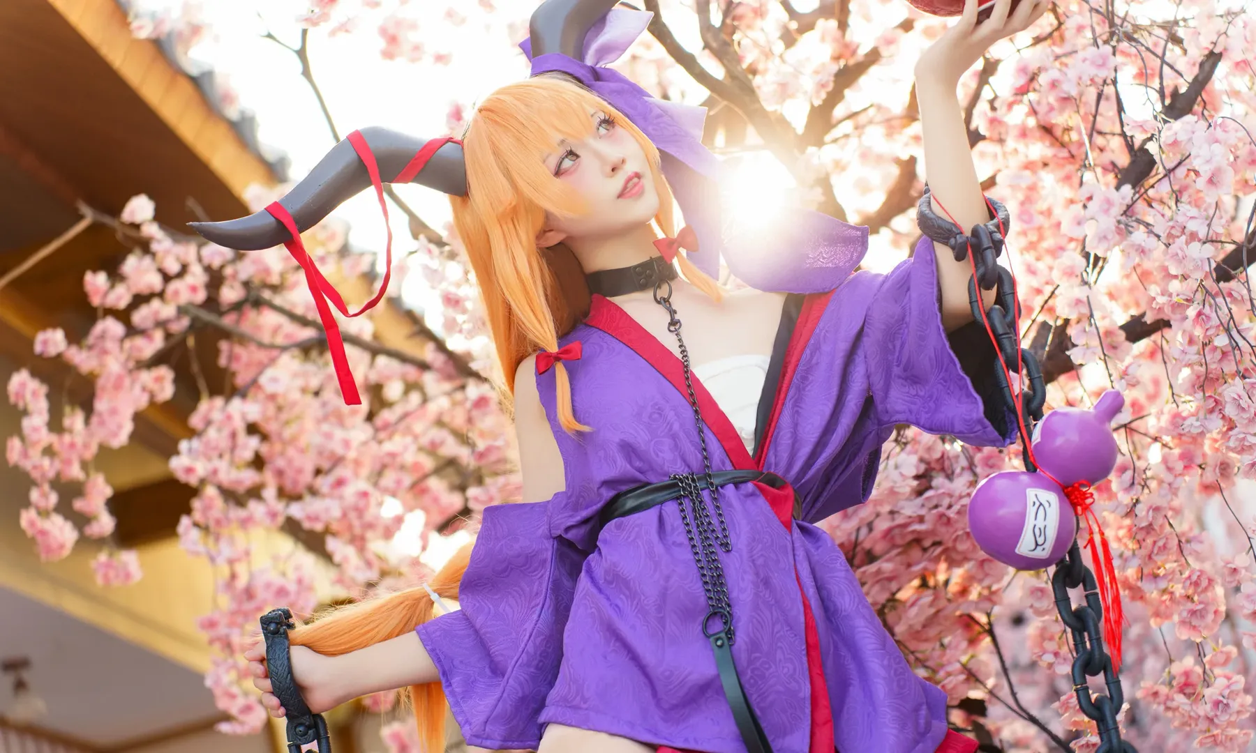 Touhou Project, Ibuki Suika cosplay, Touhou Hero of Ice Fairy, Cosplay daily life, Japanese-style photoshoot - Image 3