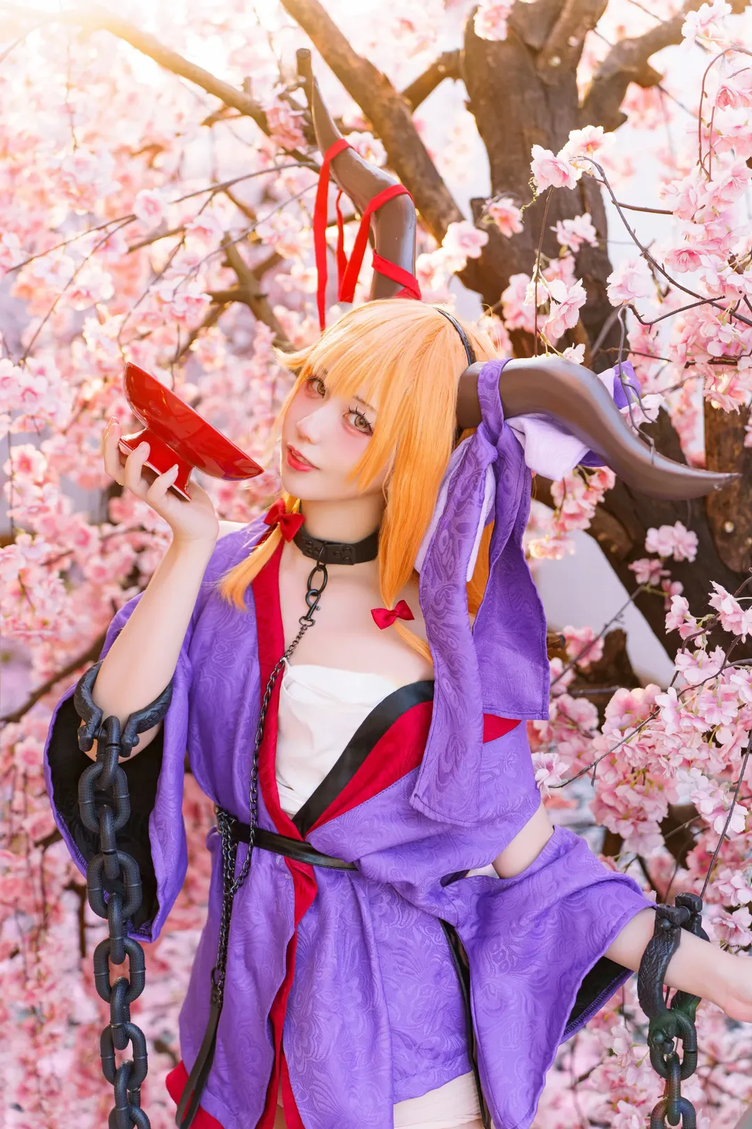 Touhou Project, Ibuki Suika cosplay, Touhou Hero of Ice Fairy, Cosplay daily life, Japanese-style photoshoot