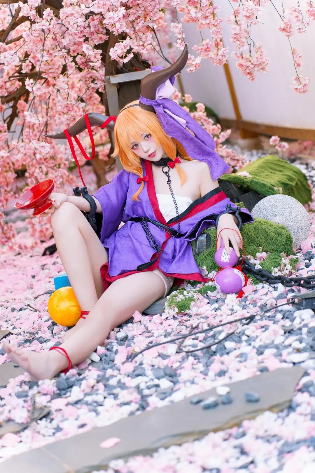 Touhou Project, Ibuki Suika cosplay, Touhou Hero of Ice Fairy, Cosplay daily life, Japanese-style photoshoot - Image 5