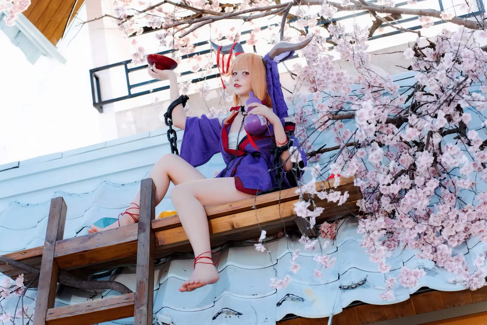 Touhou Project, Ibuki Suika cosplay, Touhou Hero of Ice Fairy, Cosplay daily life, Japanese-style photoshoot - Image 6