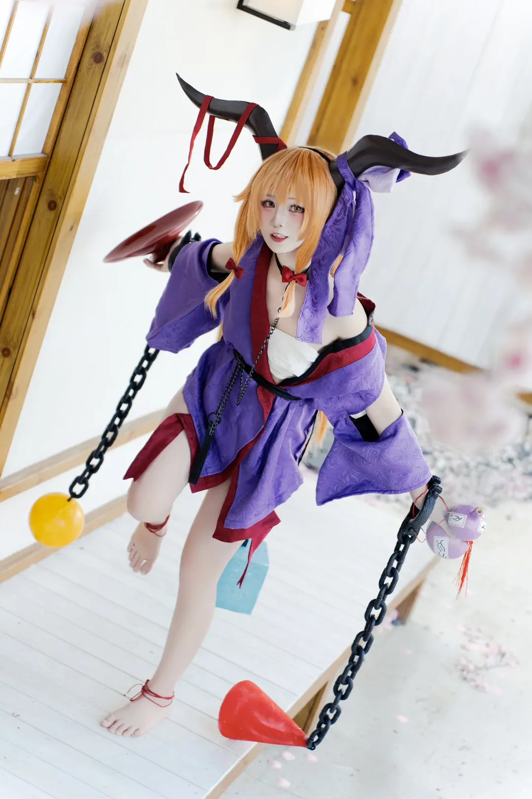 Touhou Project, Ibuki Suika cosplay, Touhou Hero of Ice Fairy, Cosplay daily life, Japanese-style photoshoot - Image 8