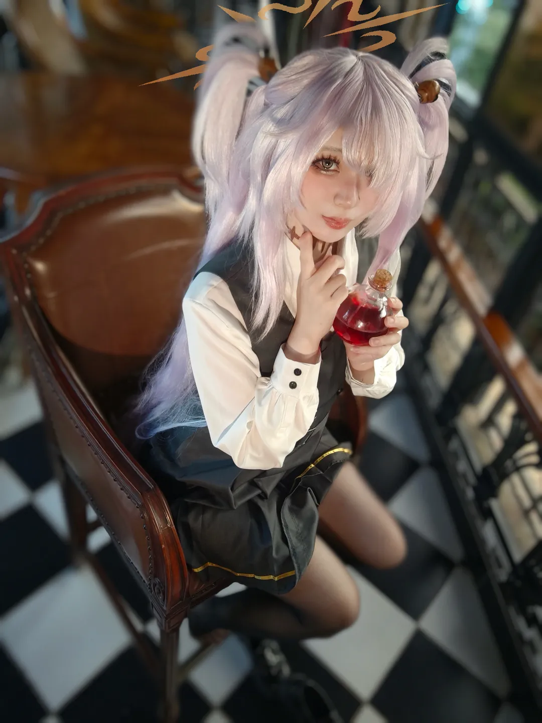 cosplay, 蔚蓝档案, 板垣庚cos, 制服风, 复古场景 - 第3张