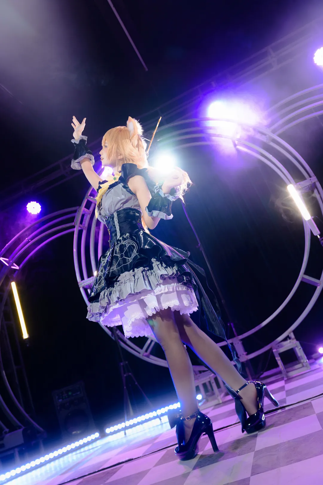 Cosplay, Blue Archive, Catgirl, Stage photography, Idol Marie cosplay
