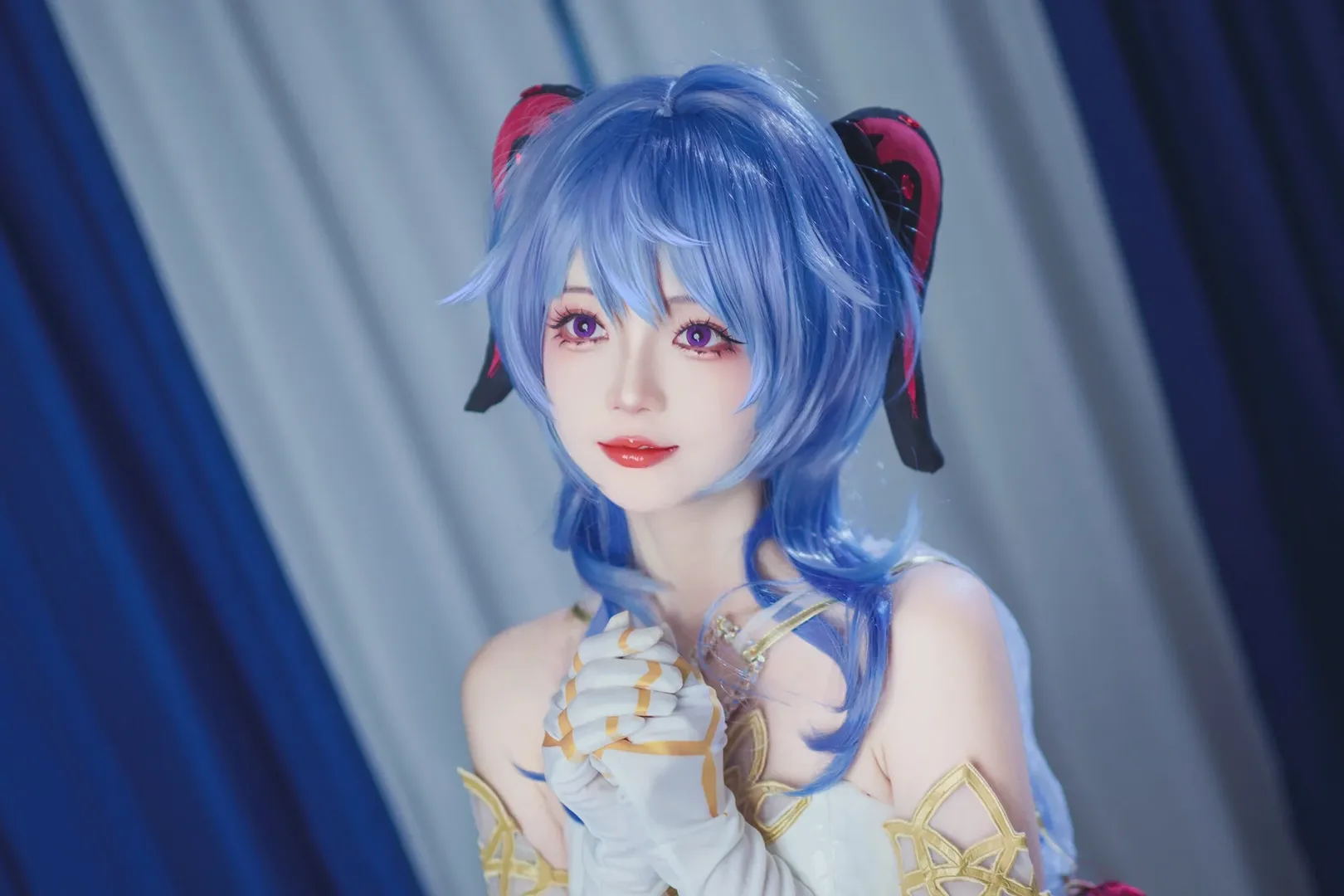 原神, 甘雨cos, 二次元摄影, cosplay分享, 蓝发甜妹 - 第3张