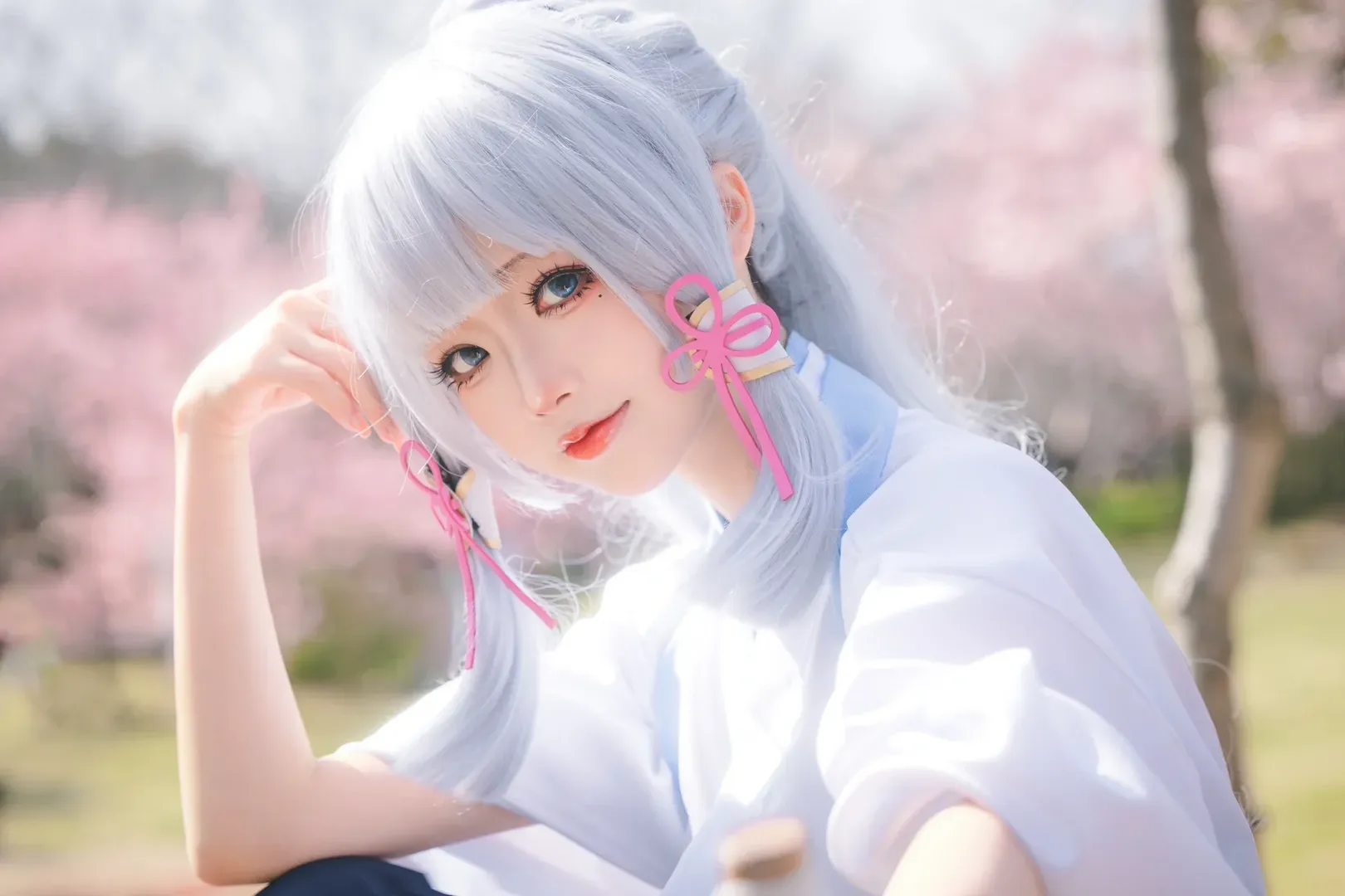 原神, 二次元摄影, 和风, 神里绫华cos, 樱花季 - 第3张