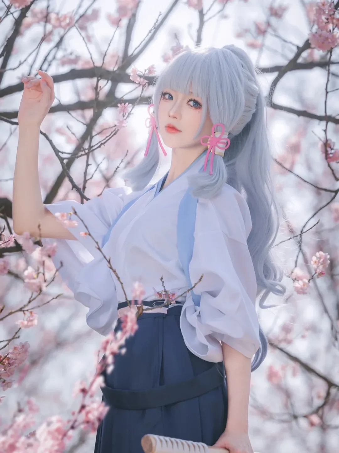 原神, 二次元摄影, 和风, 神里绫华cos, 樱花季 - 第5张