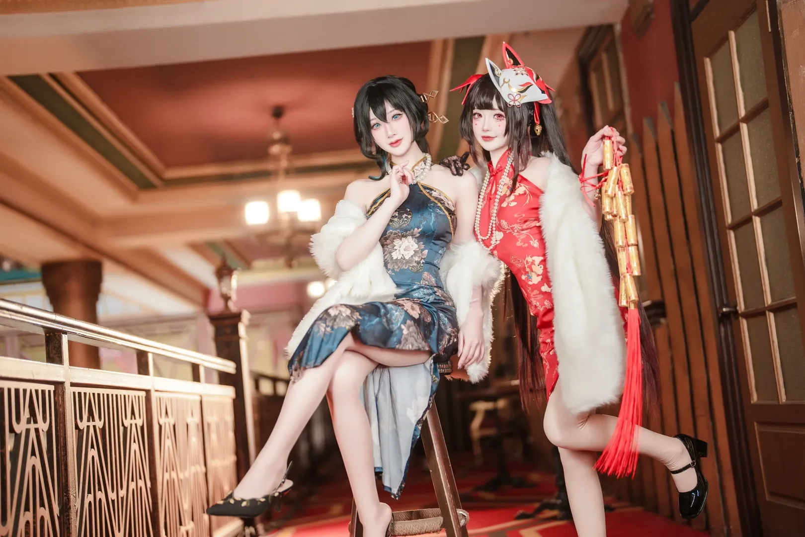 崩坏星穹铁道, 花火cos, 星铁cos, 双人cosplay, 新年旗袍 - 第2张