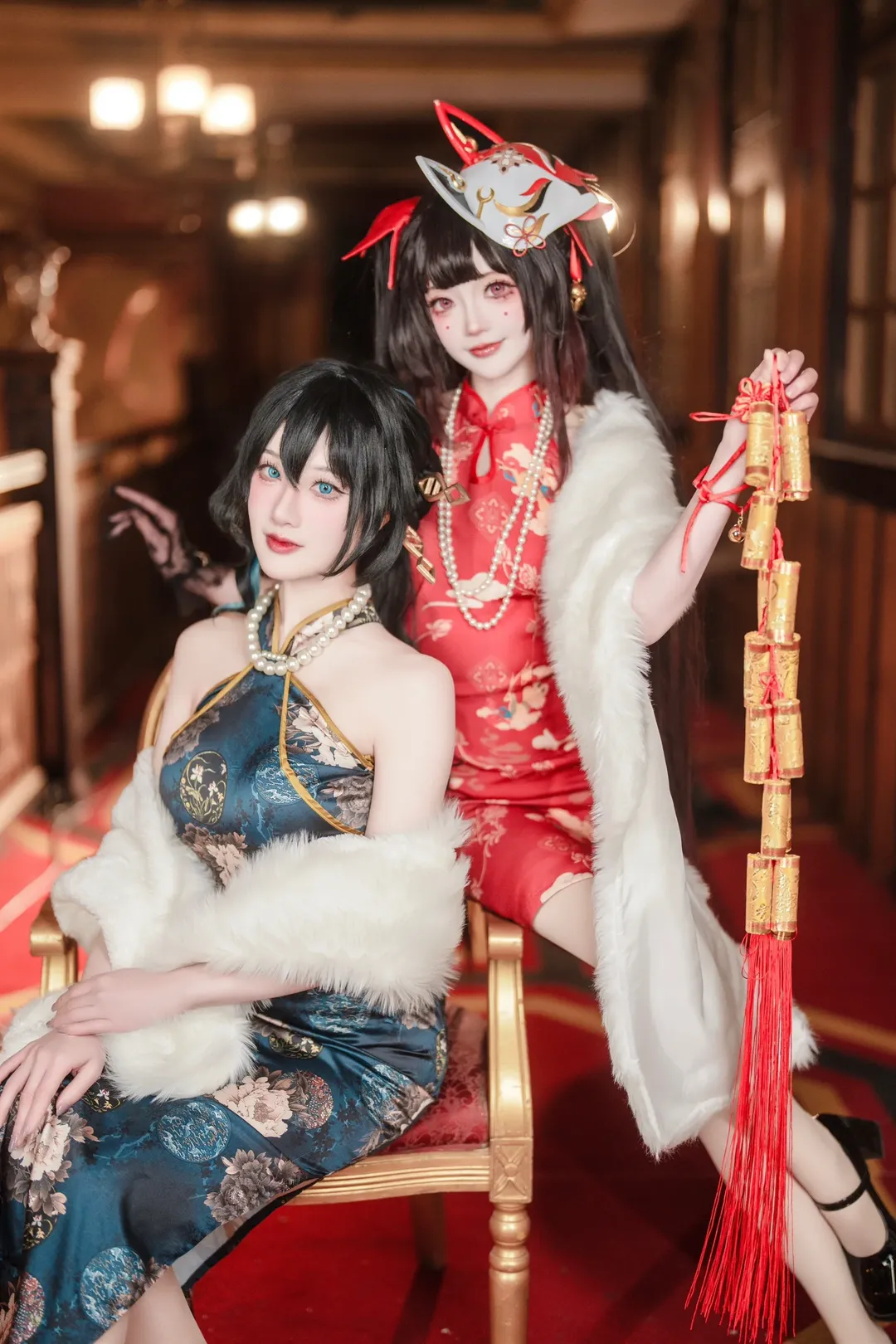 崩坏星穹铁道, 花火cos, 星铁cos, 双人cosplay, 新年旗袍 - 第3张