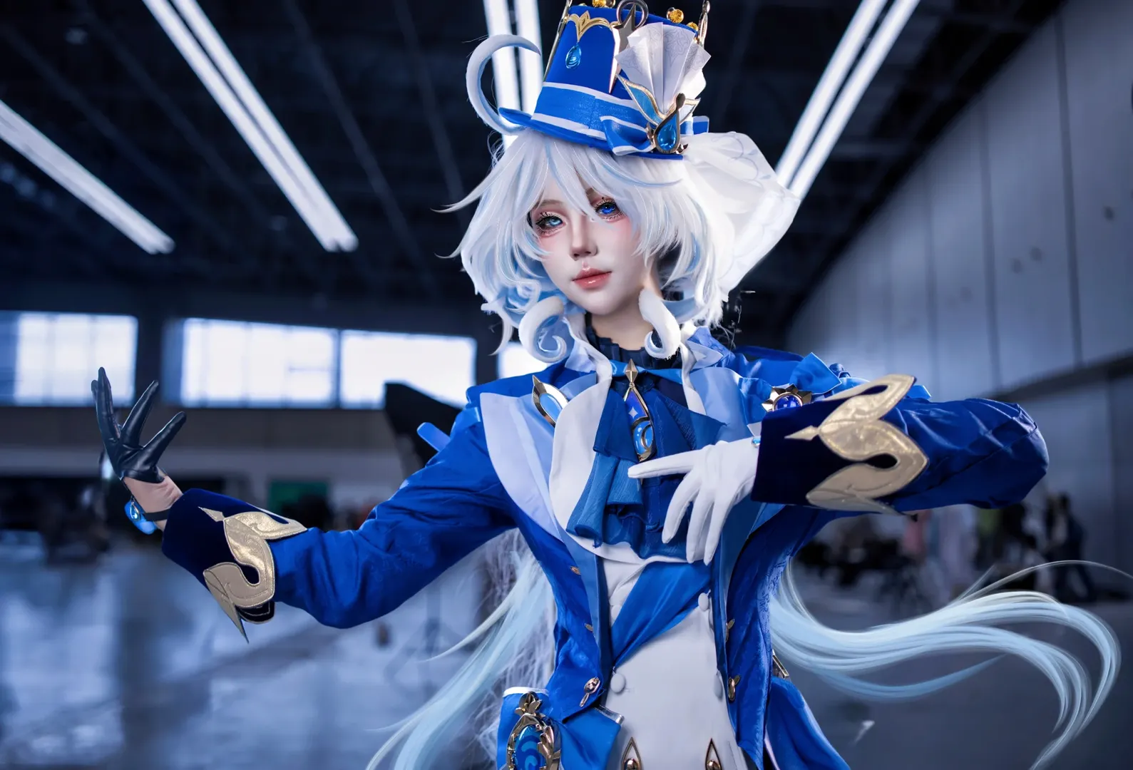 Genshin Impact, Character accuracy, Convention photo, Furina cosplay, Stage presence