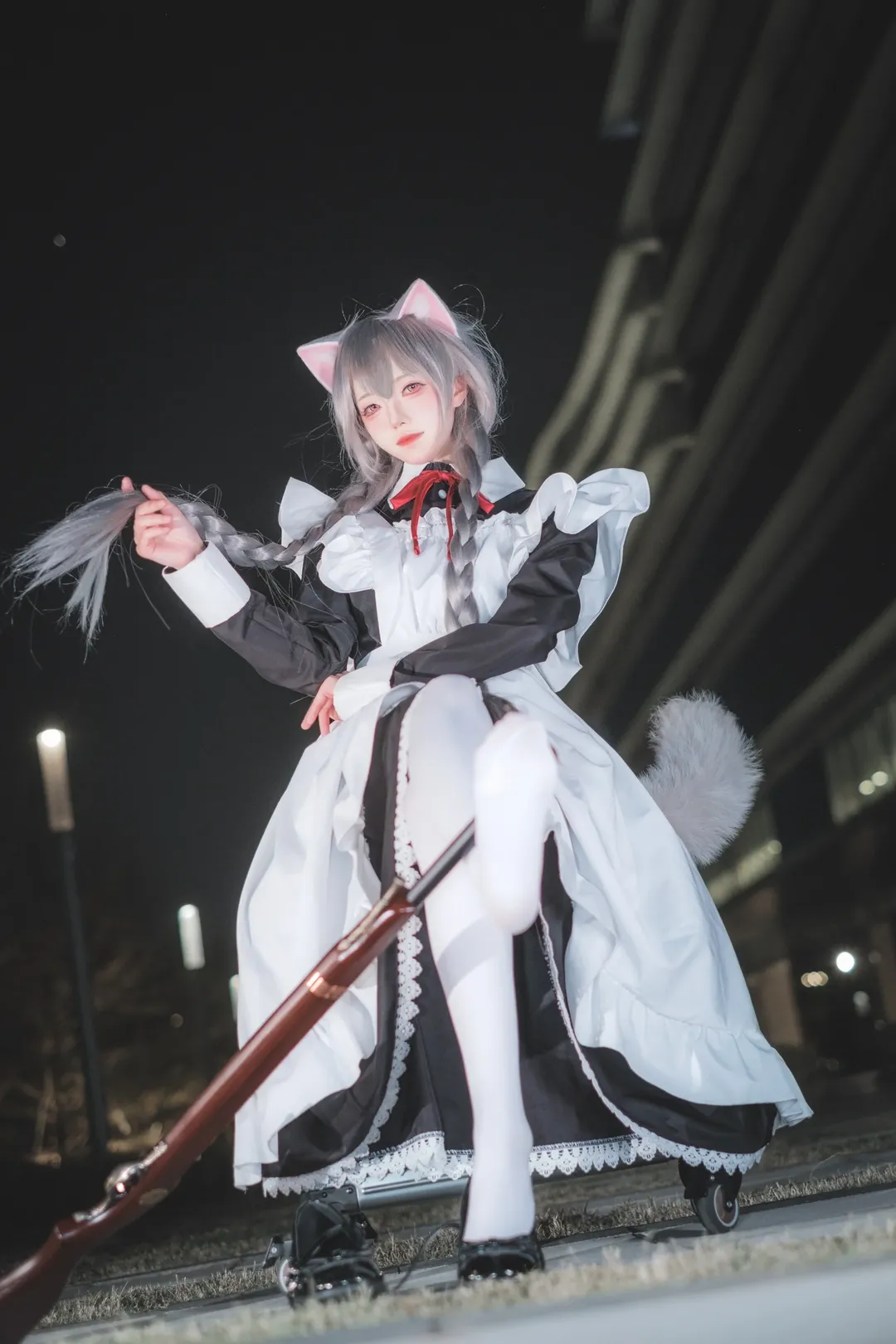 cosplay, 漫展返图, 猫耳, 女仆装, 夜景摄影 - 第3张